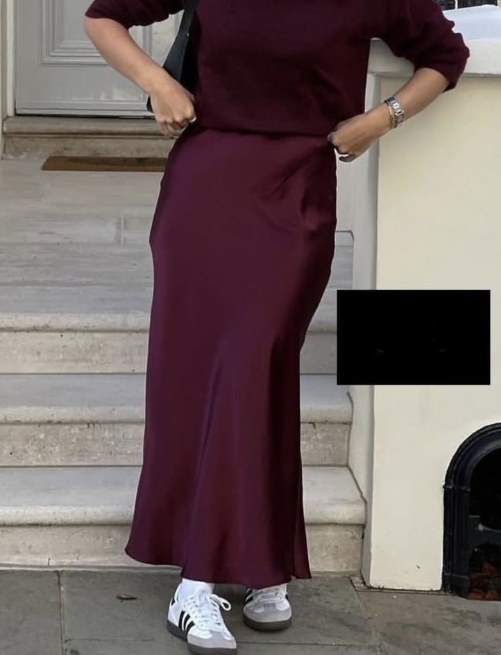 Jupe en satiné épais