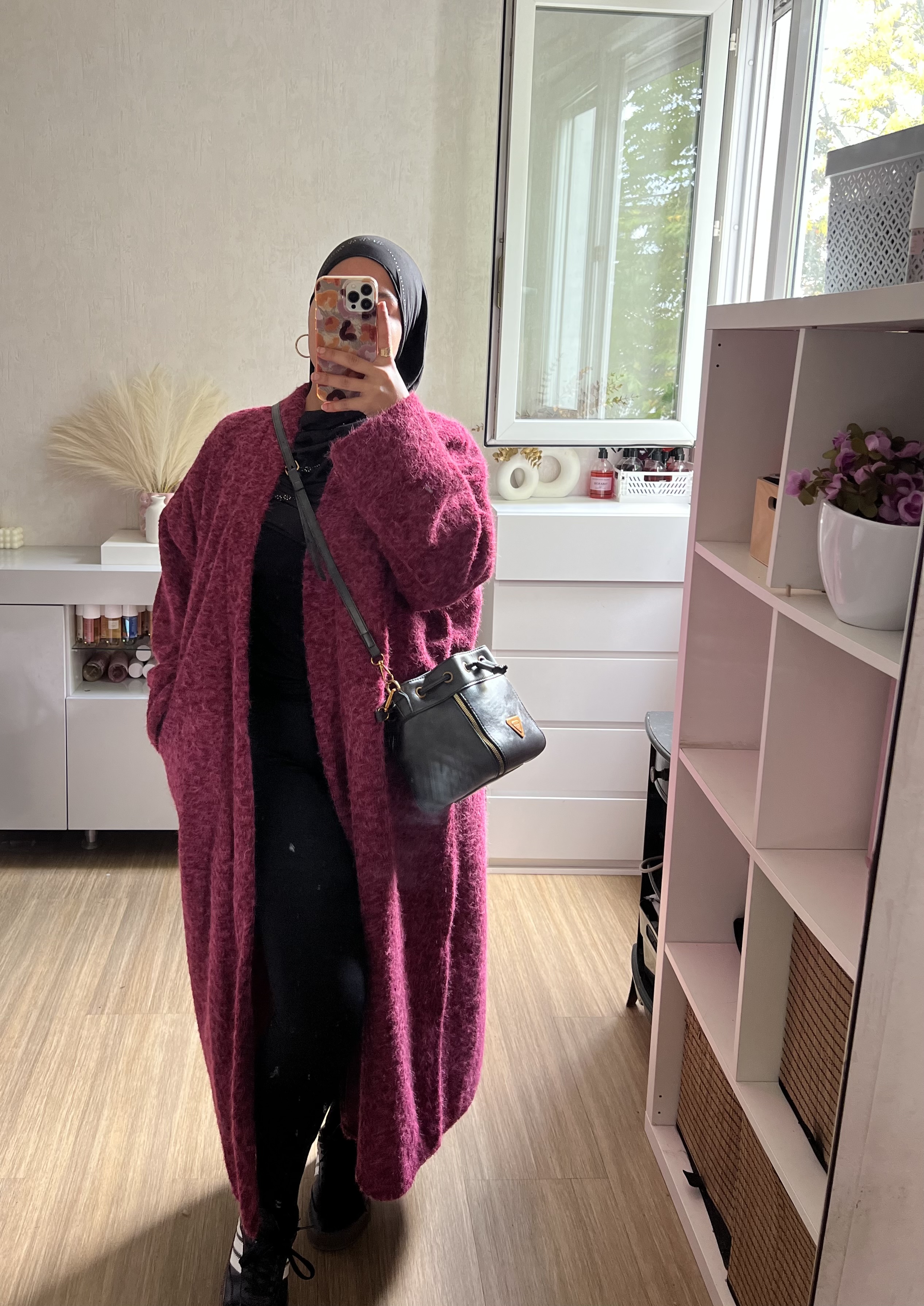 Manteau long en laine chaude
