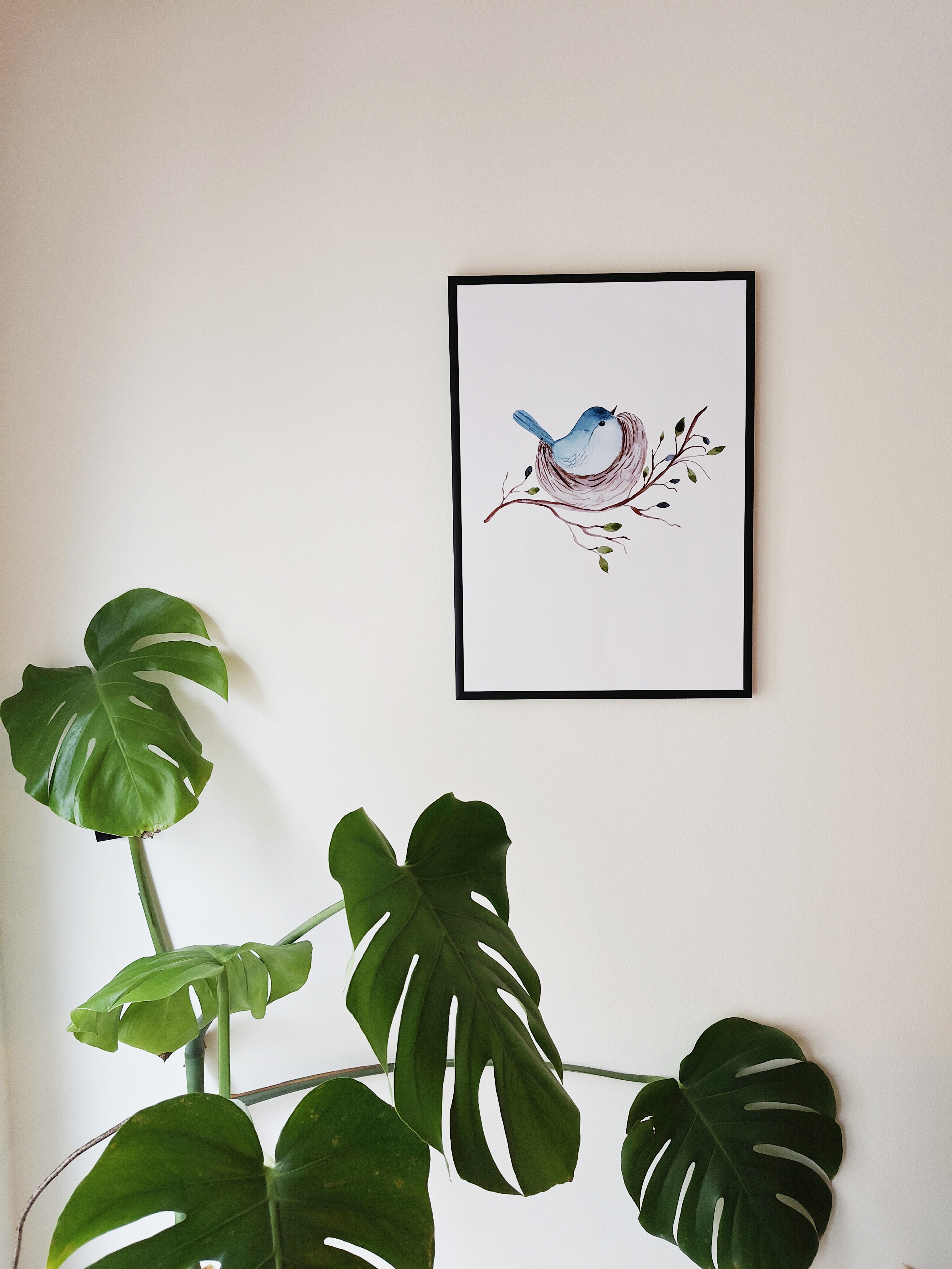 Little Blue Bird in the Nest