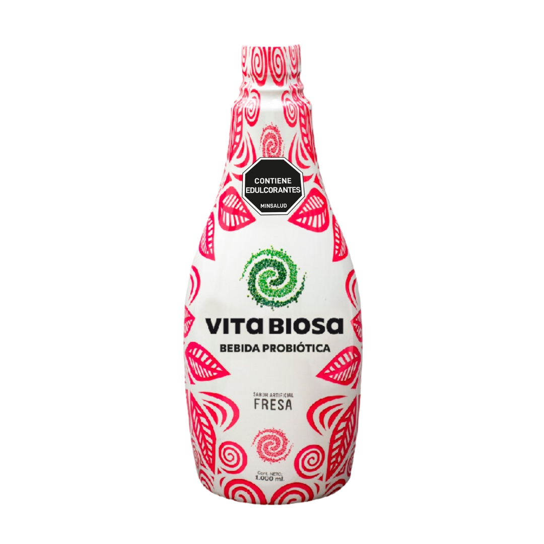 Bebida Probiótica Vita Biosa sabor Fresa 1 litro