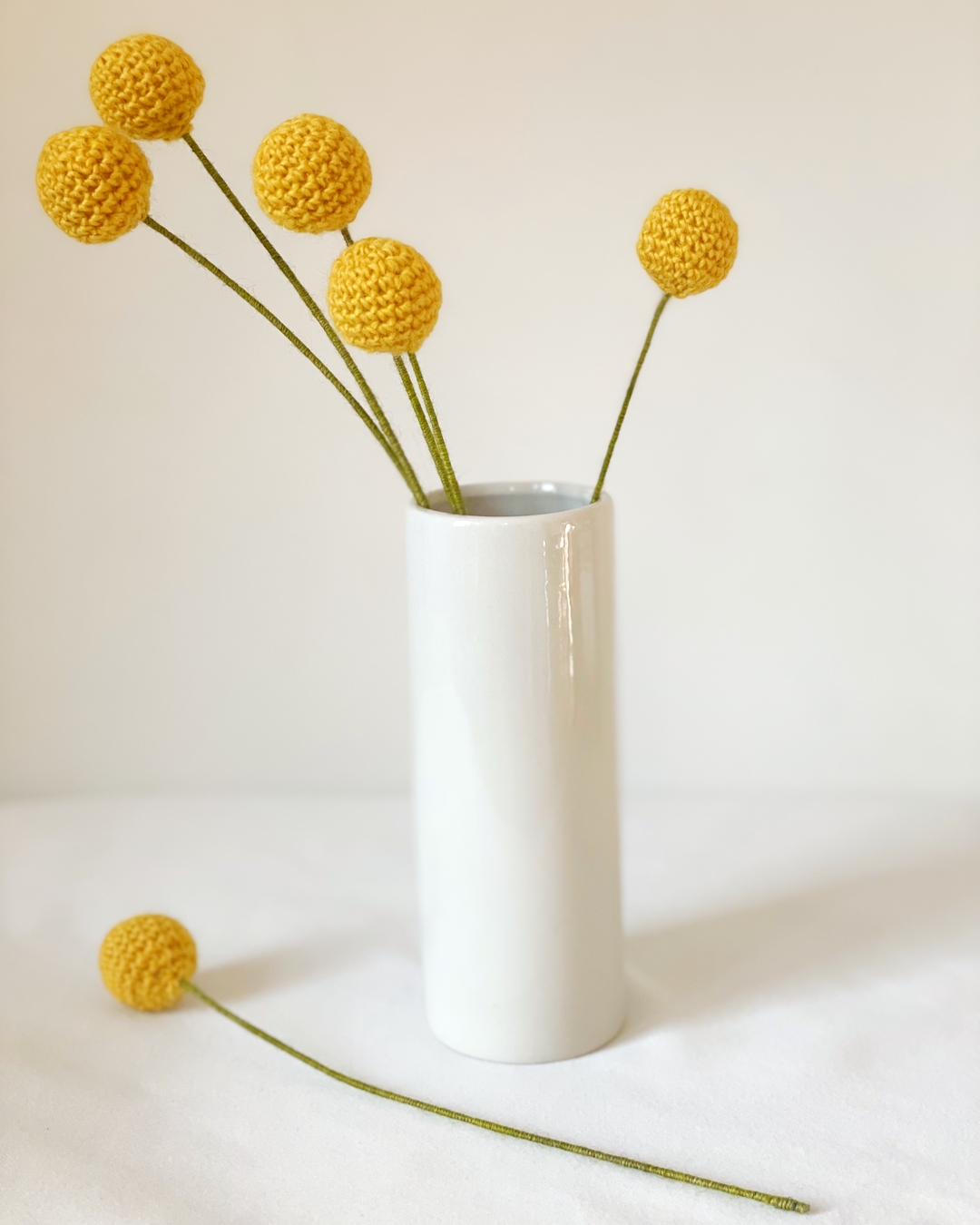 Crocheted Craspedia Flowers