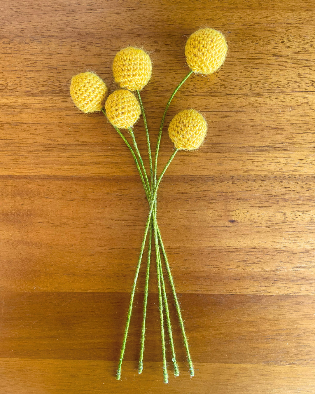 Crocheted Craspedia Flowers