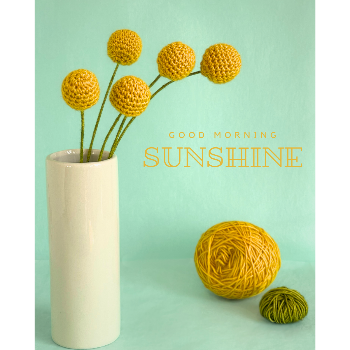 Crocheted Craspedia Flowers