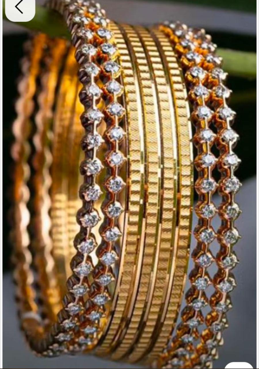 Elegant Gold Bangles Set