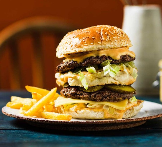 Beef Double Cheeseburger Meal