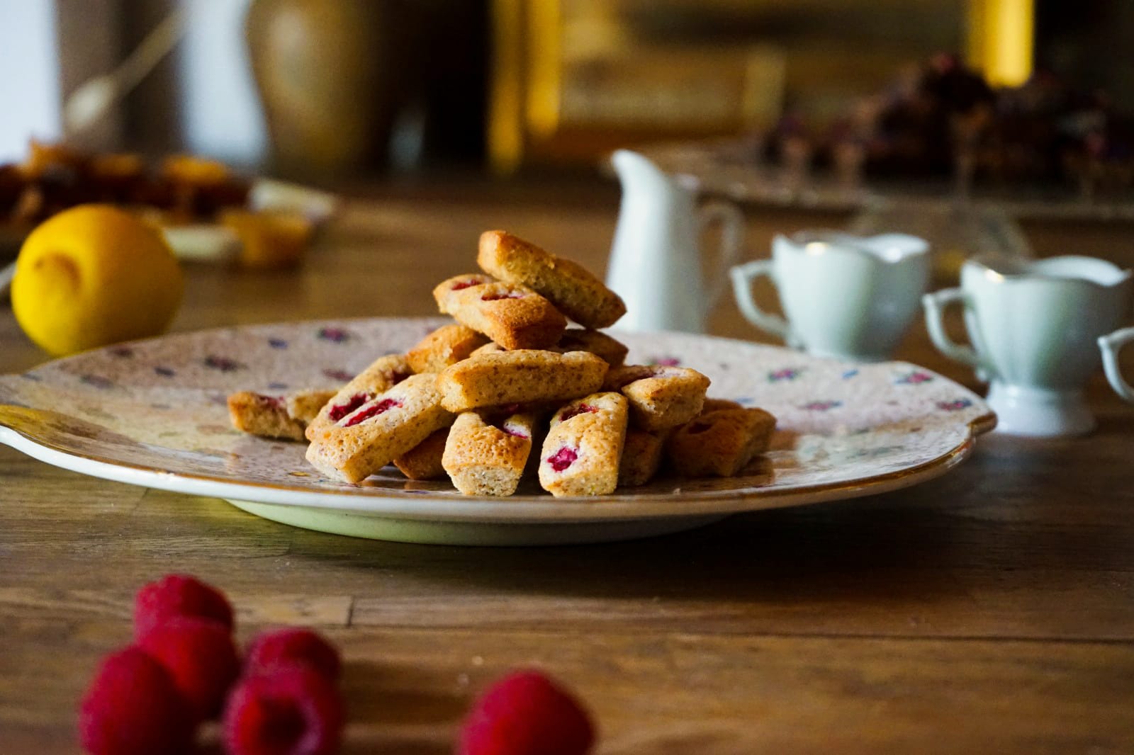 Minis financiers framboises et citron
