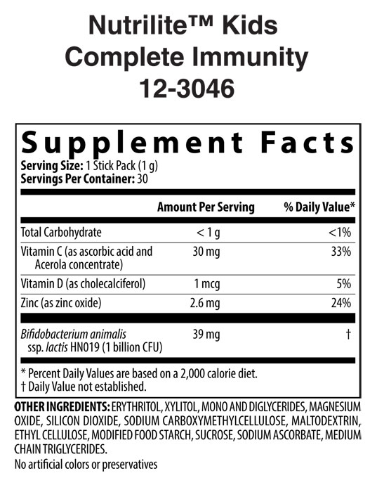 Kids Complete Immunity Fast-Melt Powder