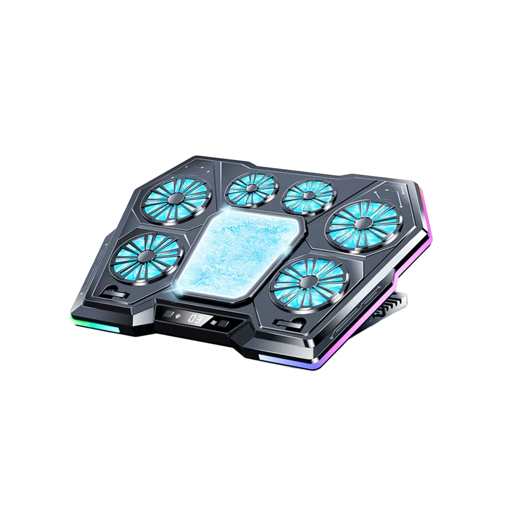 Laptop Cooler D13 – 6-Fan RGB Cooling Pad with LCD Display