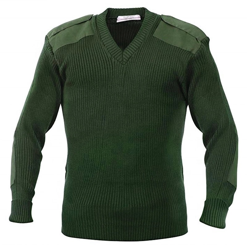 Ribbed Military Sweater