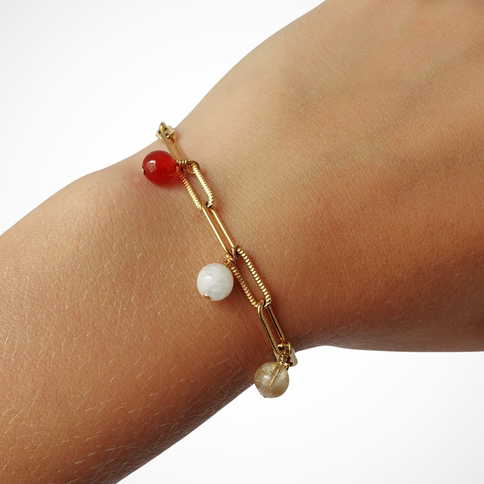 Lune De Mai / BLOOMY - Bracelet en pierres naturelles Soulagement & Féminité