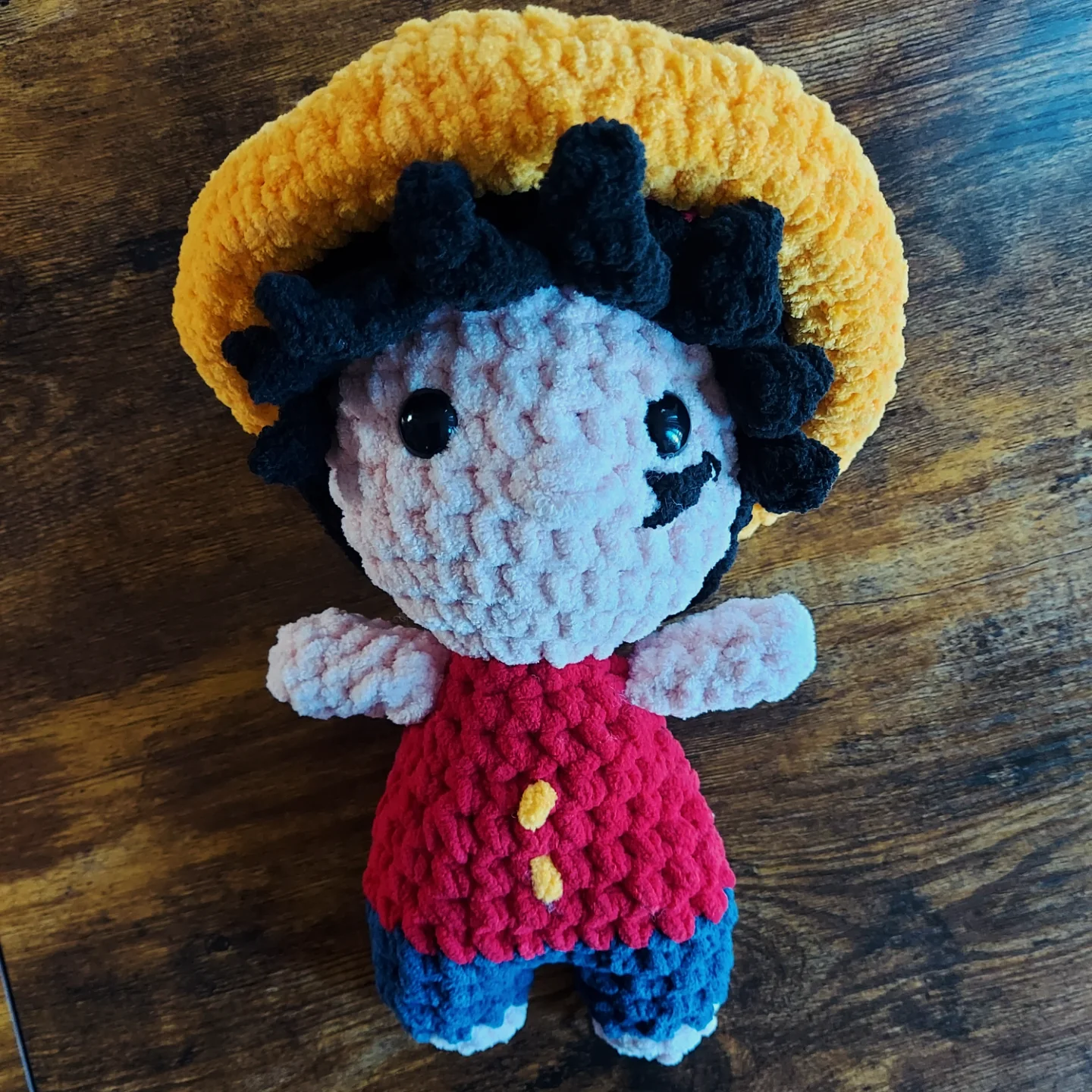 Handmade Crochet Pirate Doll Luffy (One Piece)