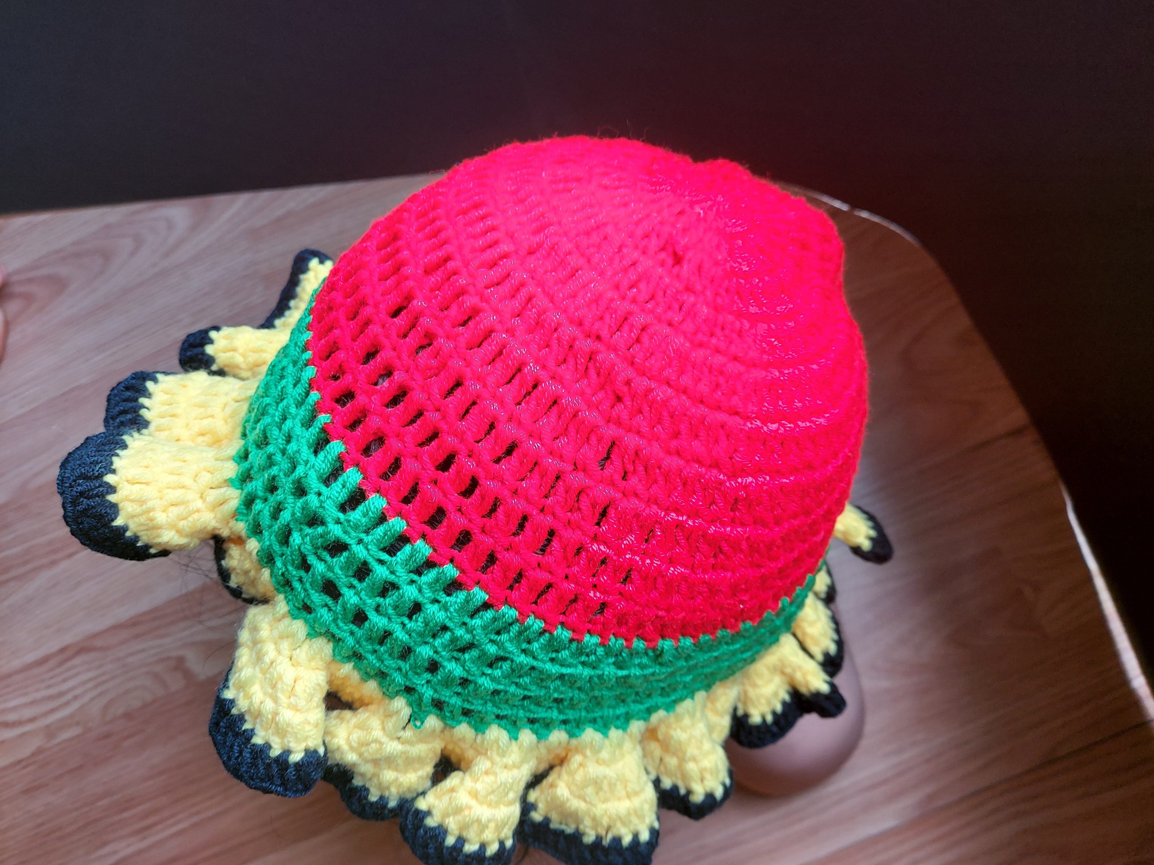 Colorful Africa Crochet Ruffle Hat