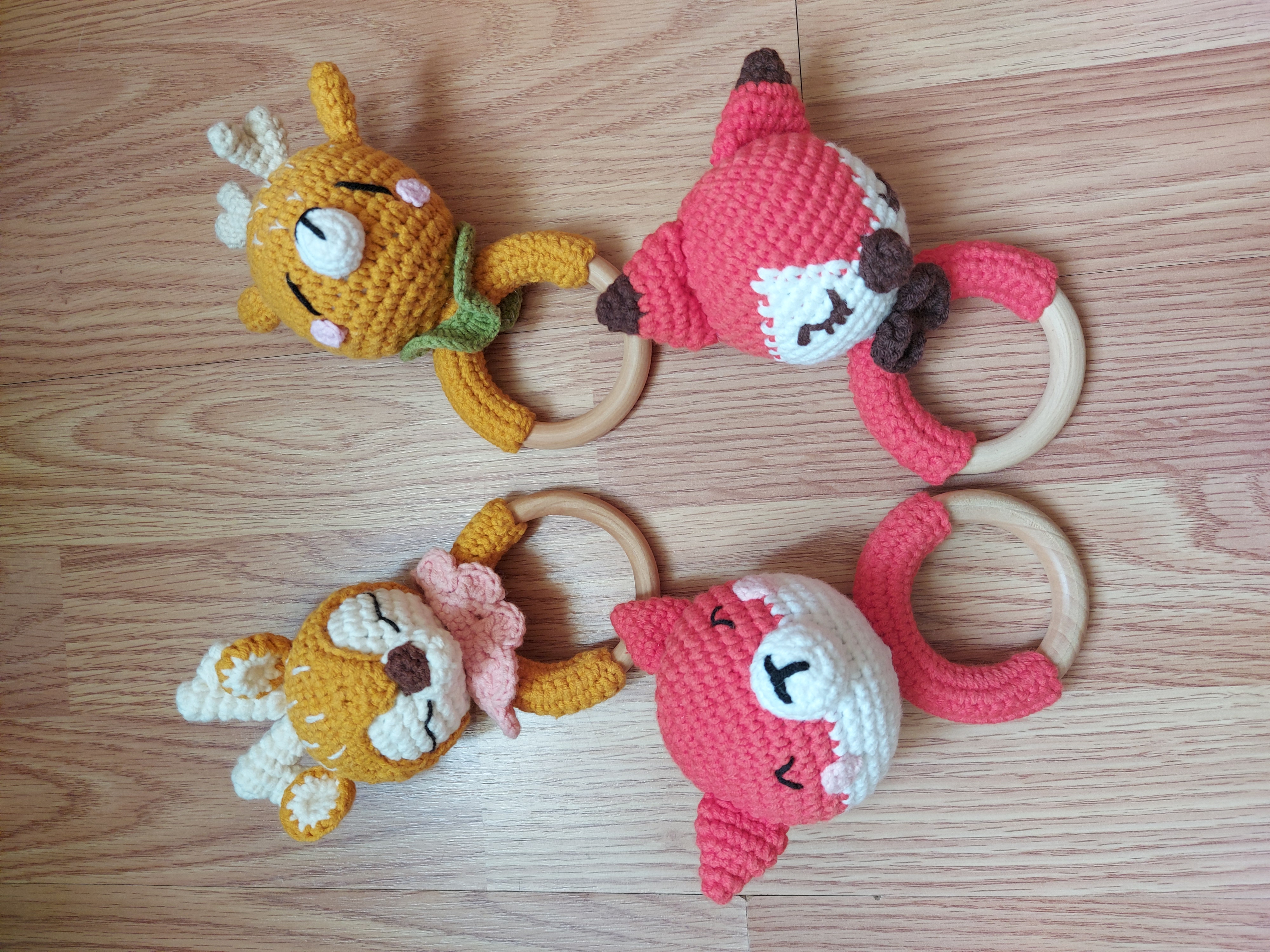 Crochet Animal Baby Rattles