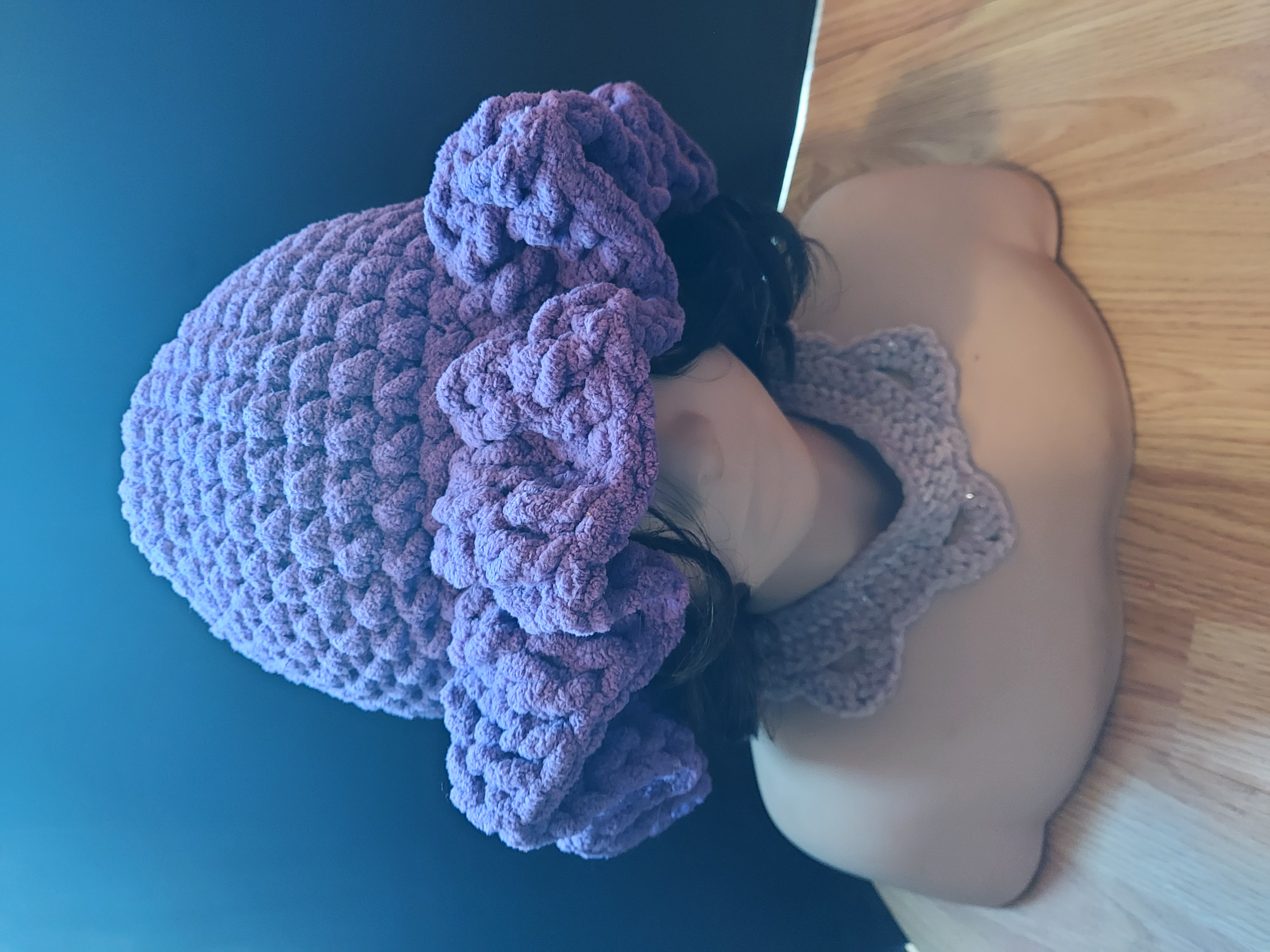 Chunky Crochet Extra Ruffle Hat