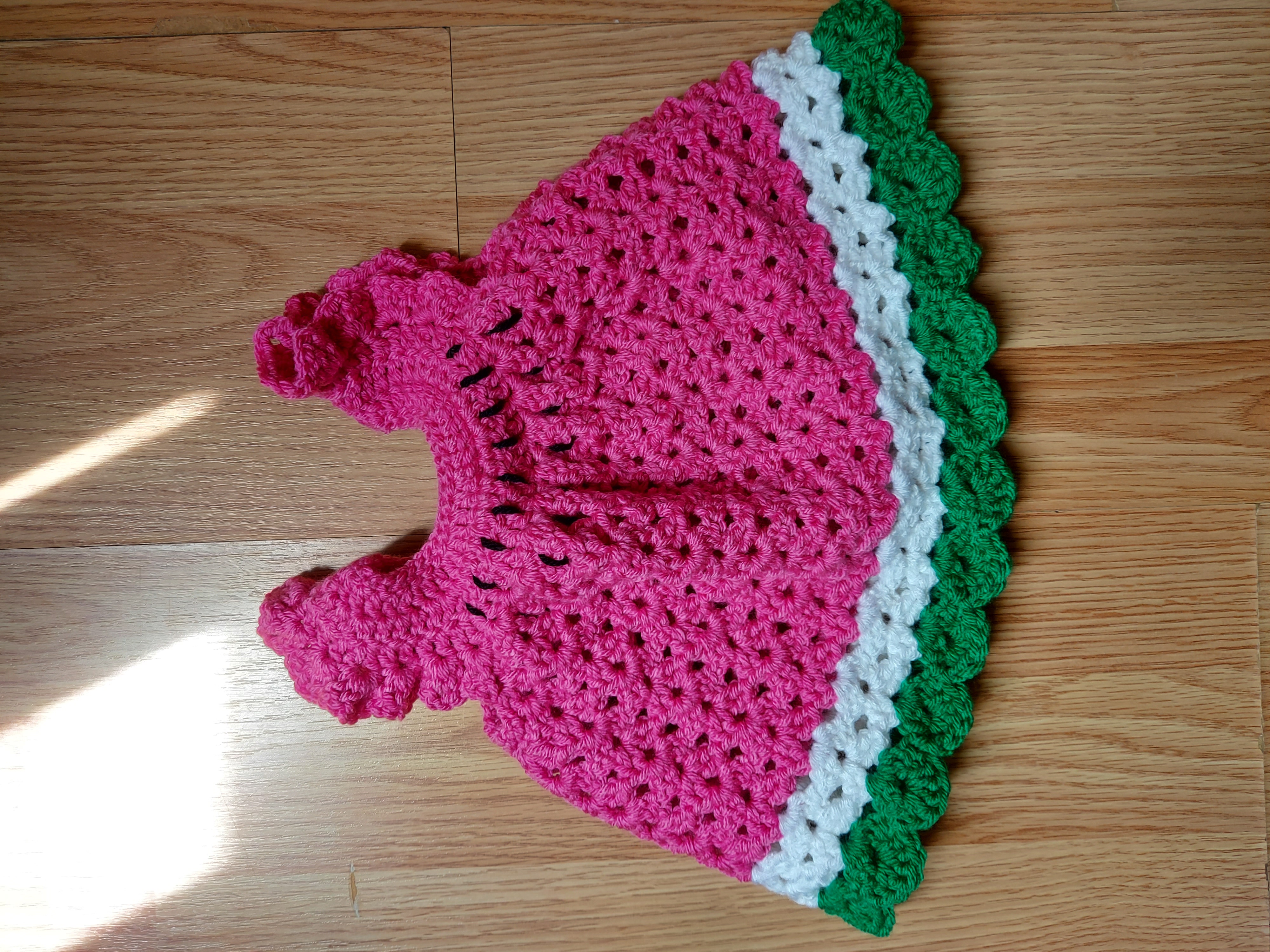 Watermelon Crochet Baby Dress