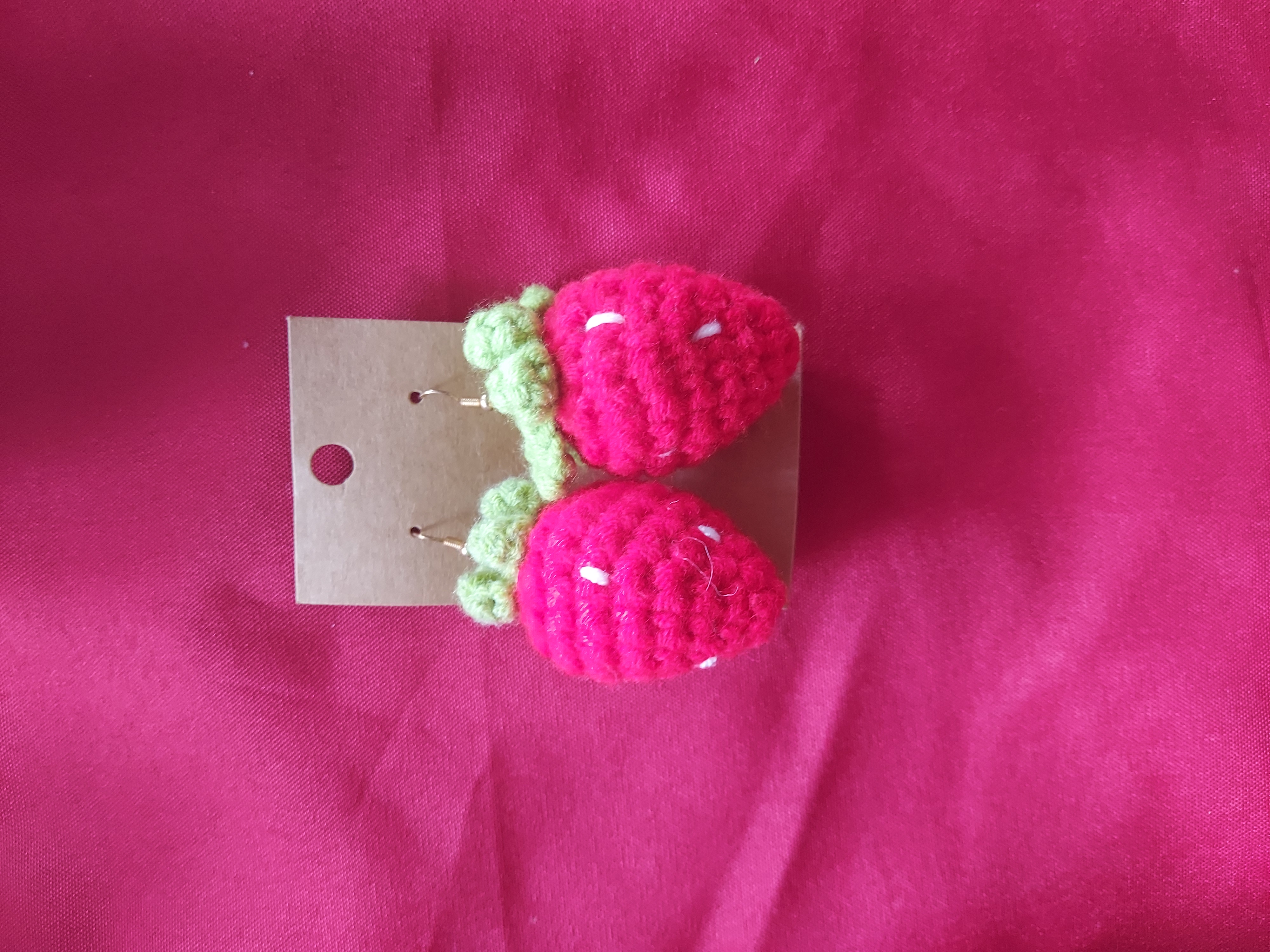 Strawberry Crochet Earrings