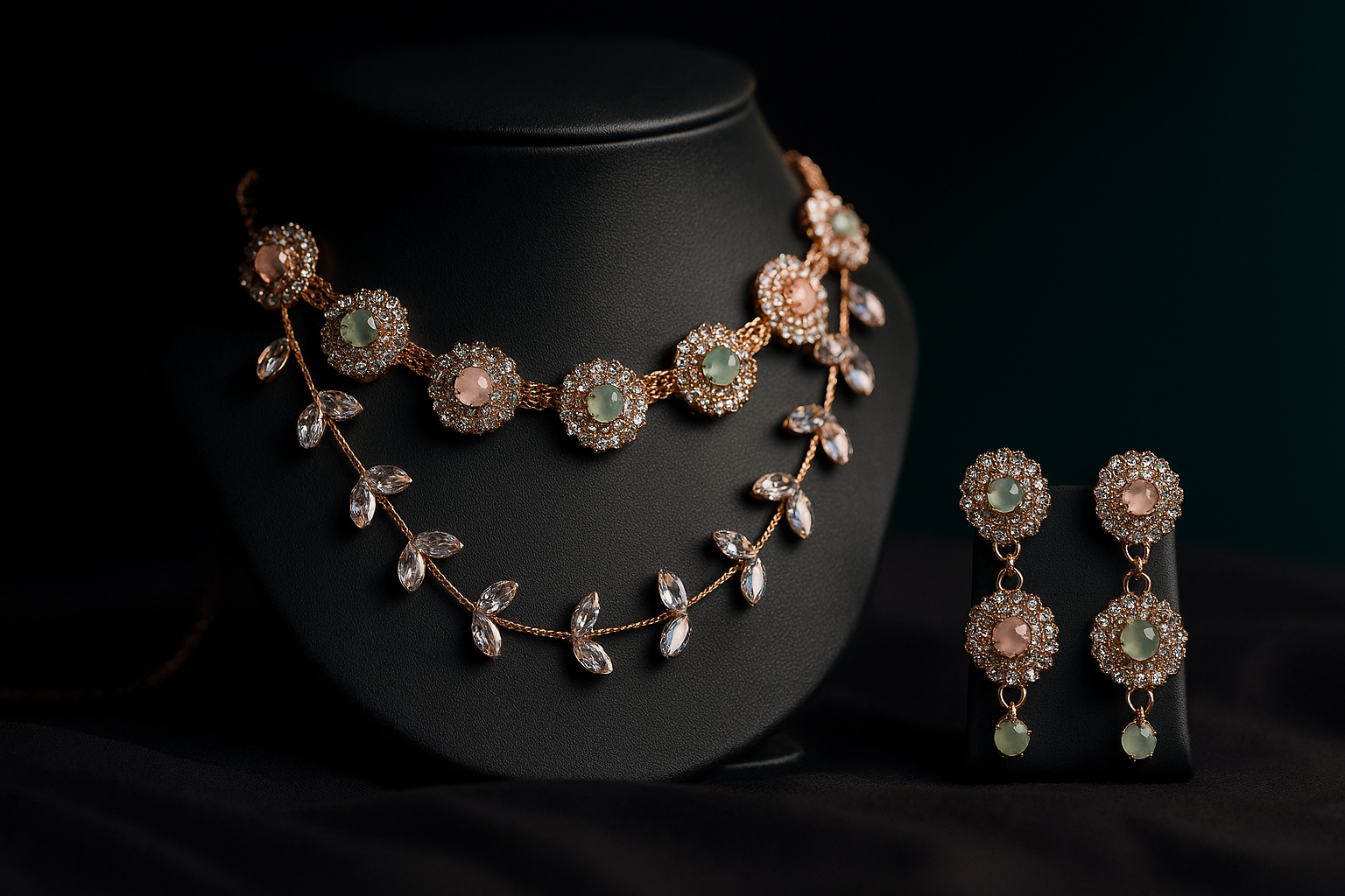 Elegant Floral Jewelry Set