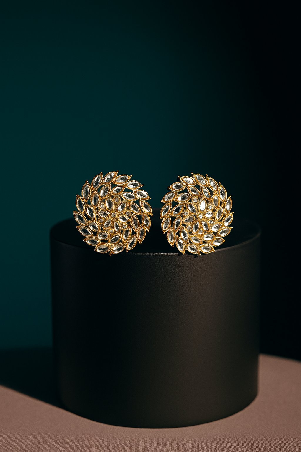 Gold Leaf Statement Earrings