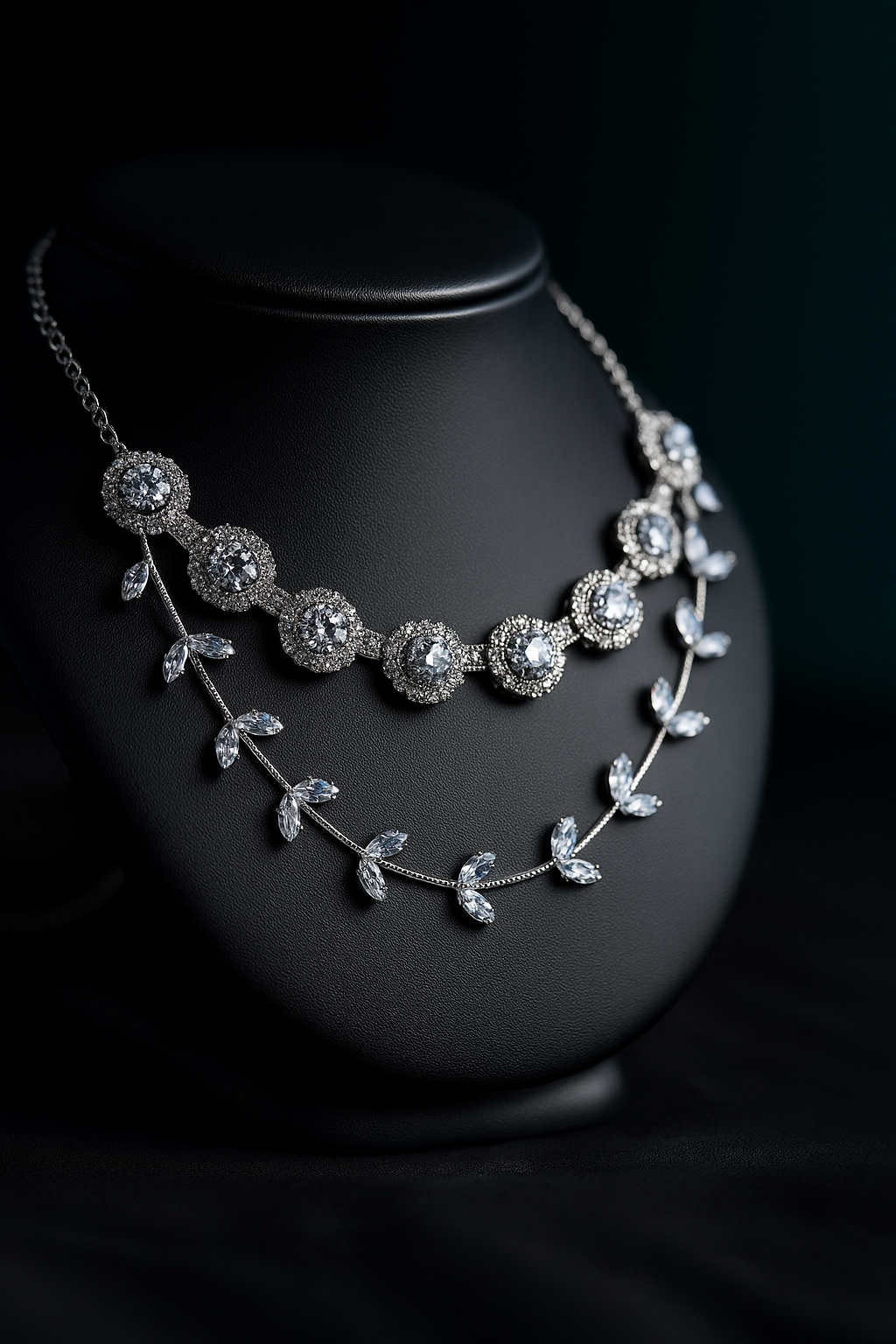 Elegant Crystal Necklace and Earrings Set