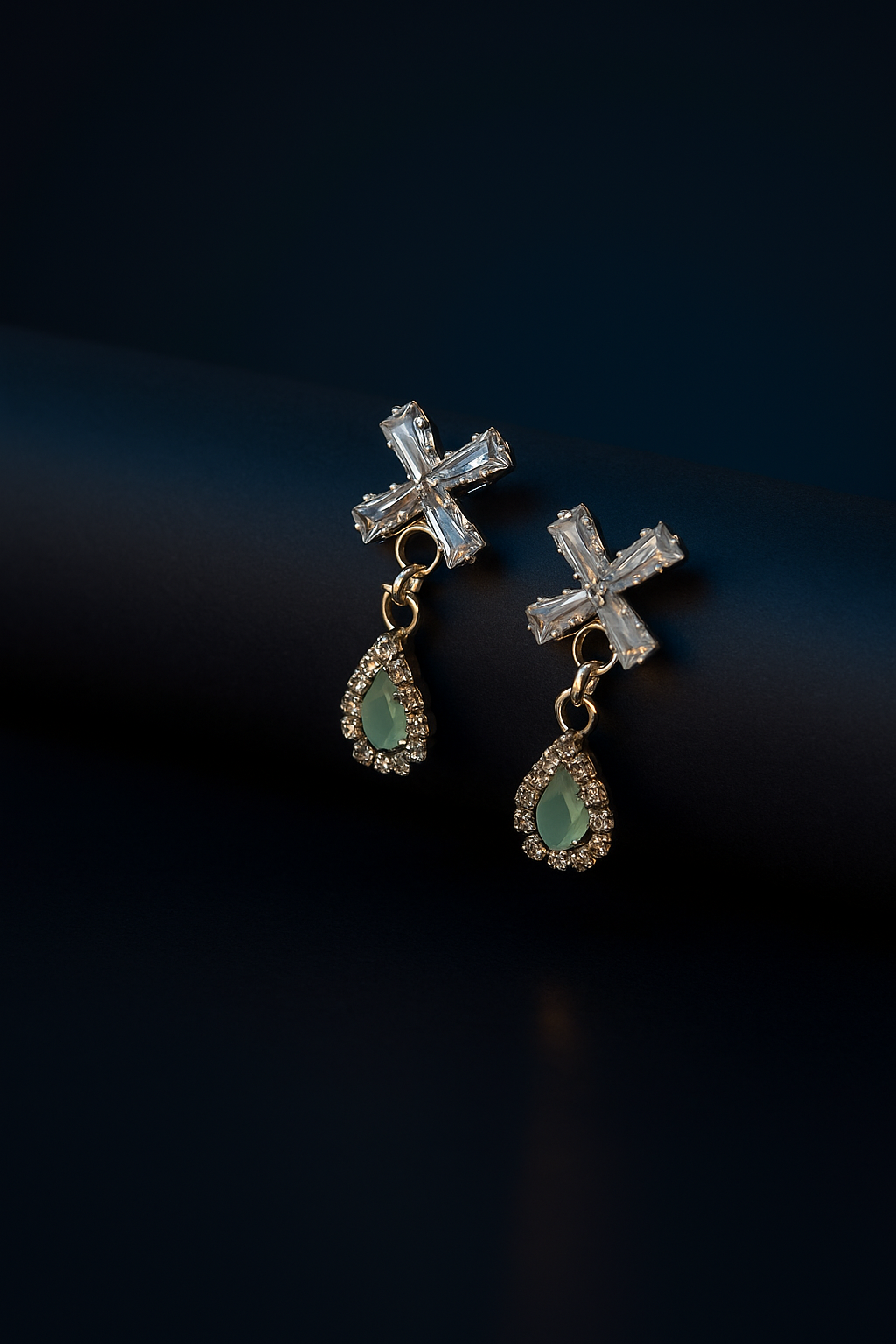 Elegant gemstone necklace and earring set