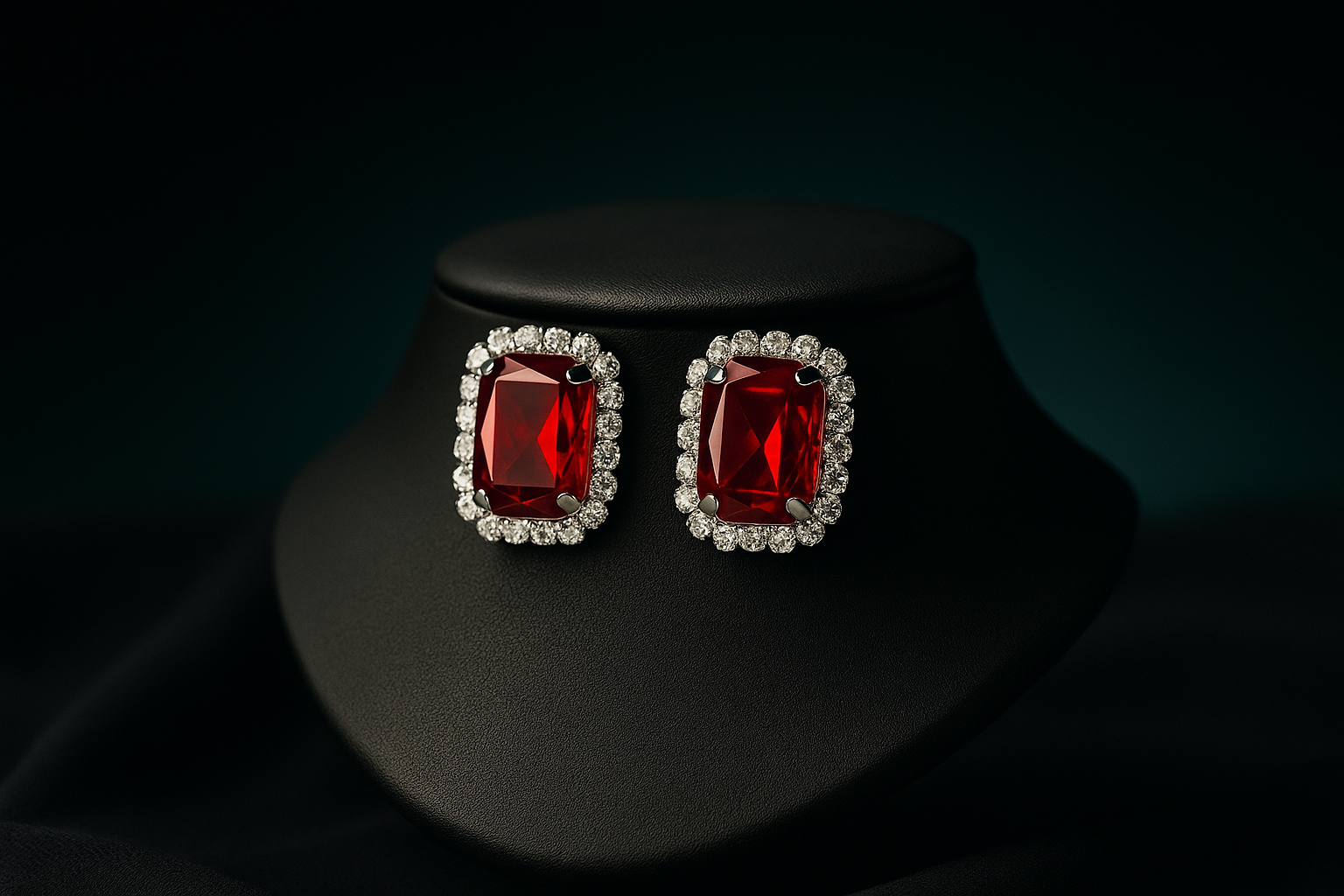 Elegant Ruby and Diamond Jewelry Set