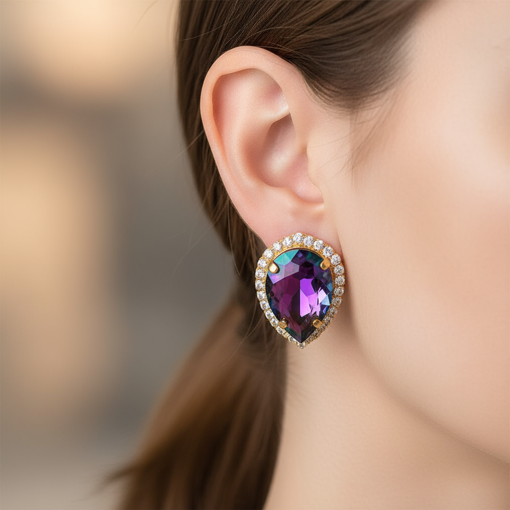 Iridescent Teardrop Earrings