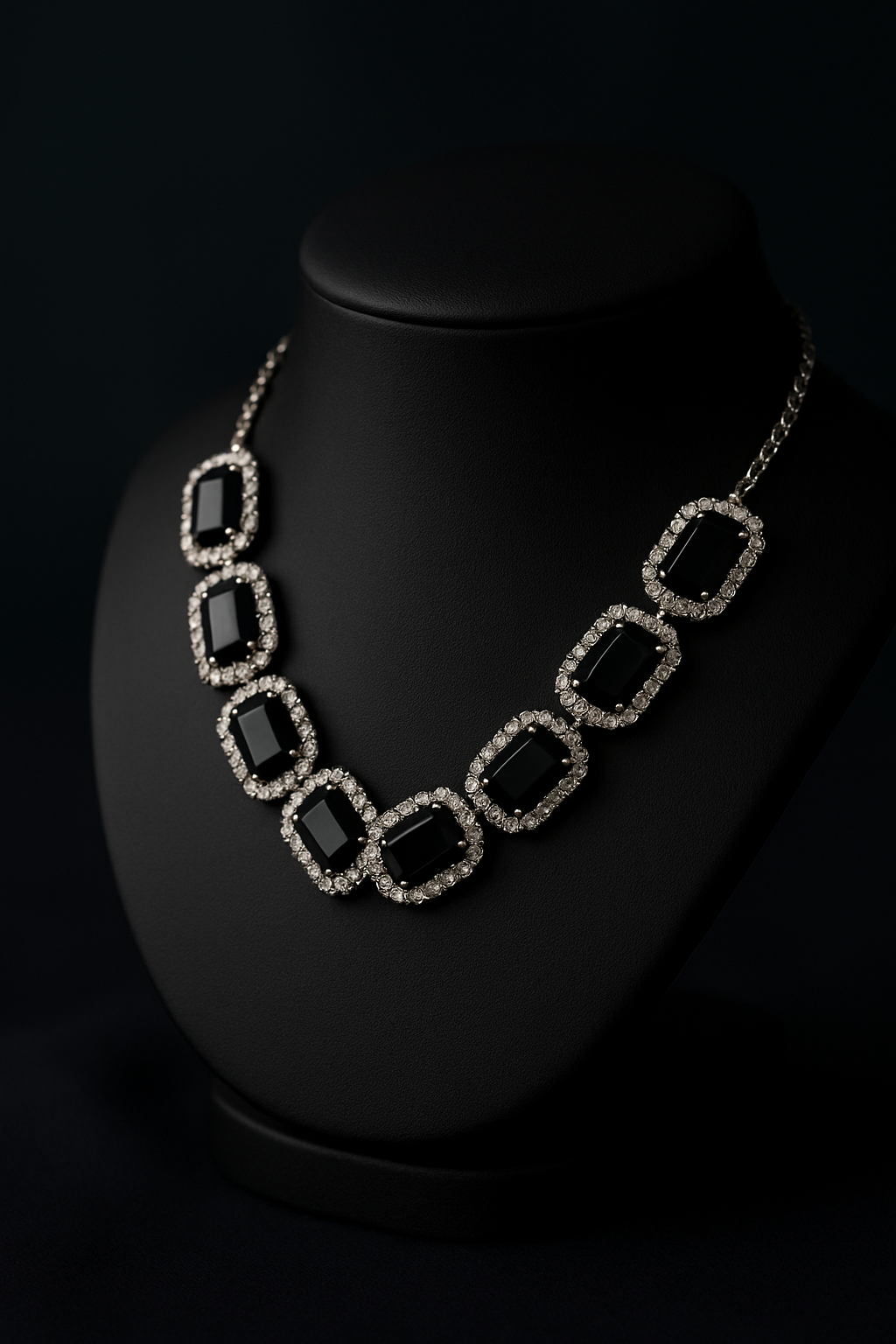 Black Gemstone Jewelry Set