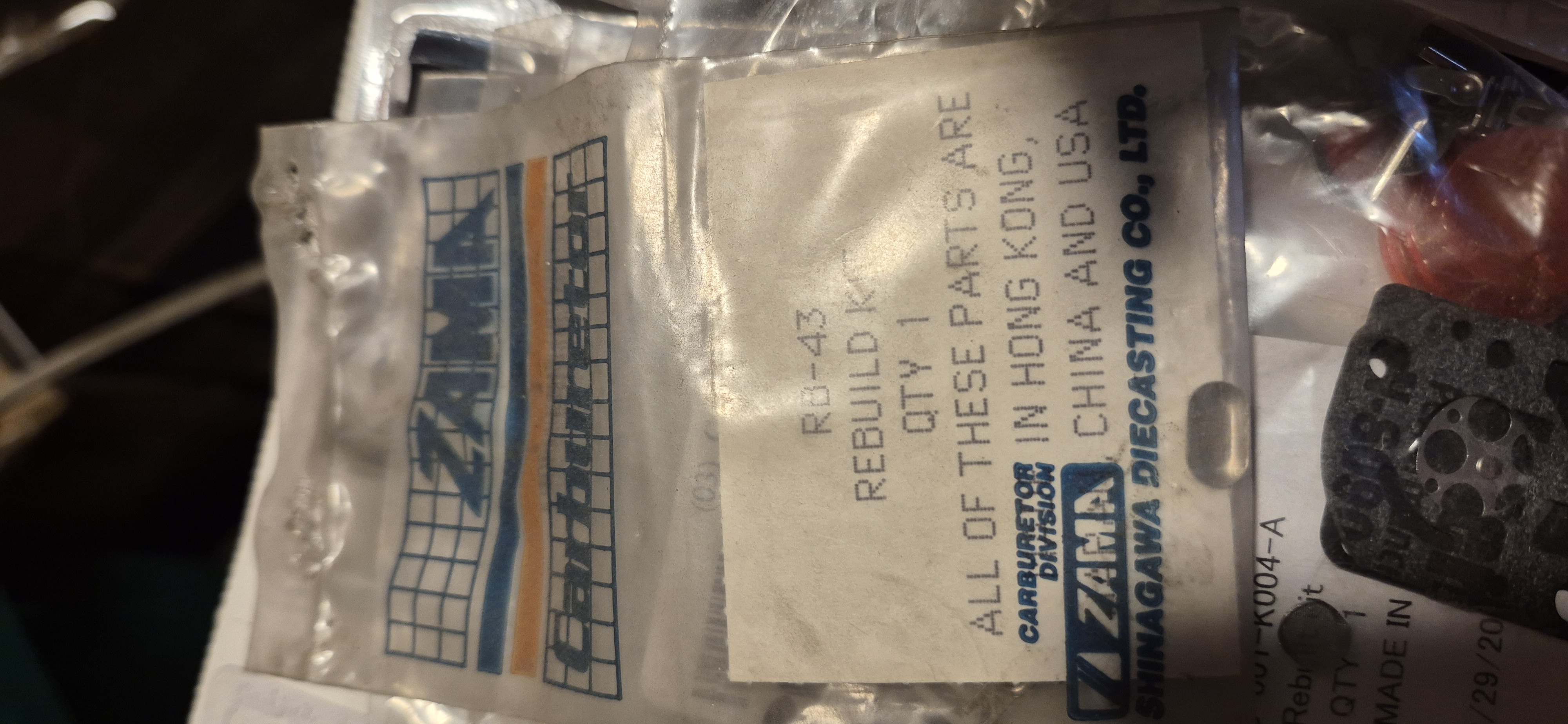 Zama Carburetor Rebuild Kit RB-43