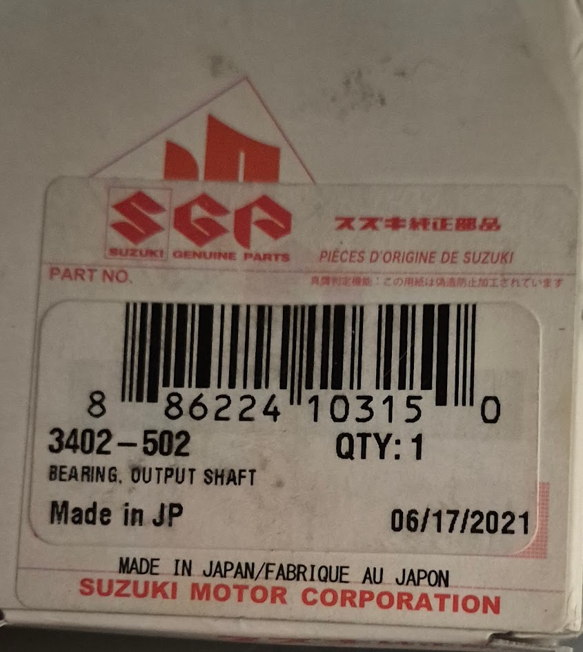 Suzuki Output Shaft Bearing
