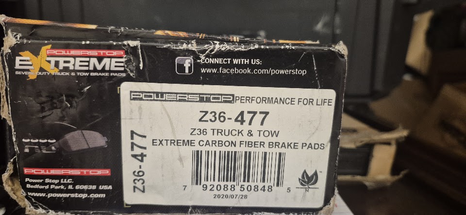 PowerStop Z36-477 Extreme Carbon Fiber Brake Pads