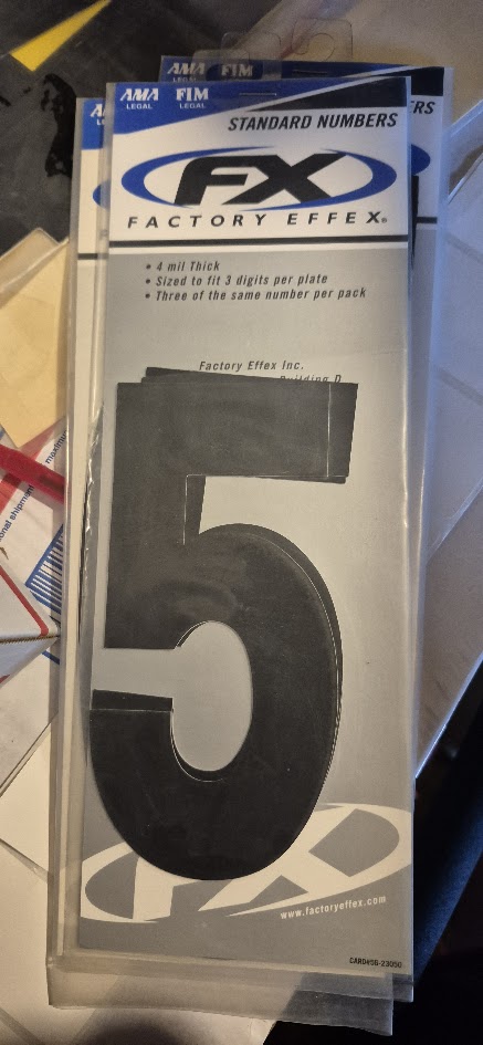 FX Factory Effex Standard Number Decals