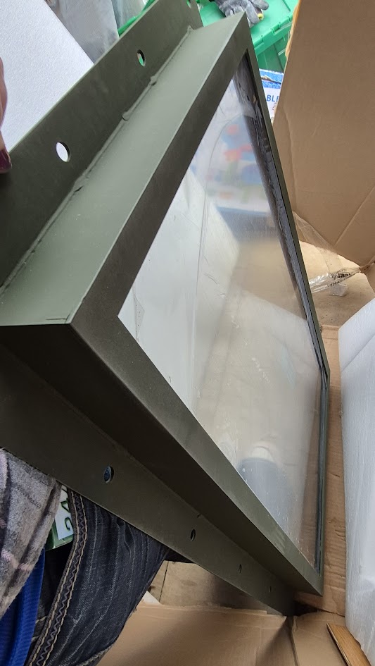 Protective Metal Framed Window Panel