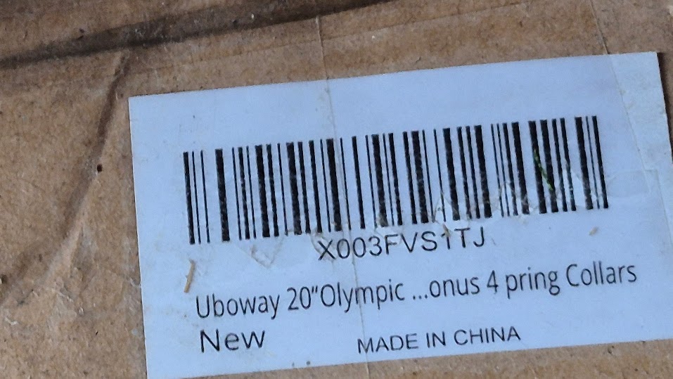 Uboway 20'' Olympic Barbell Collars