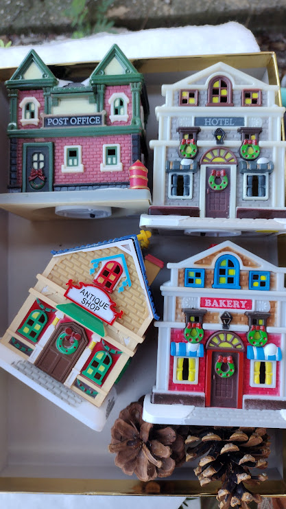 Miniature Christmas Village Houses