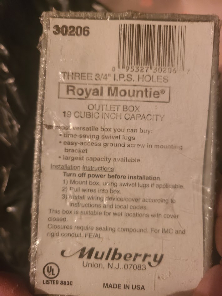 Royal Mountie Outlet Box