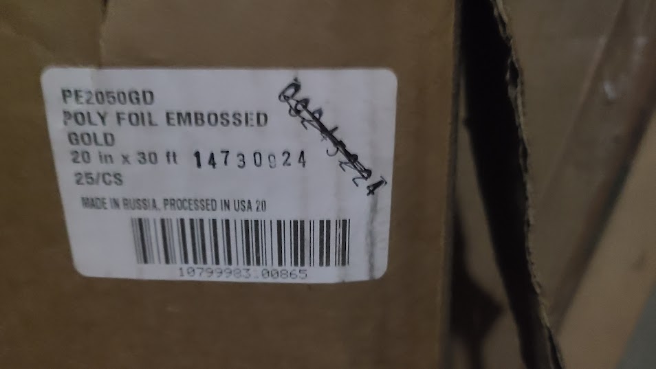 Poly Foil Embossed Gold