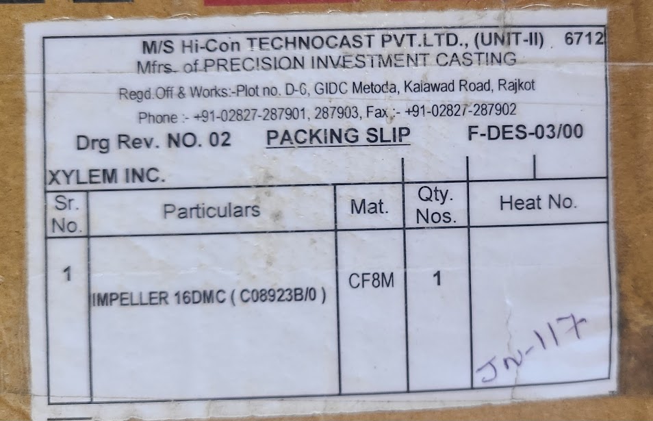 Impeller 16DMC (C08923B/0)