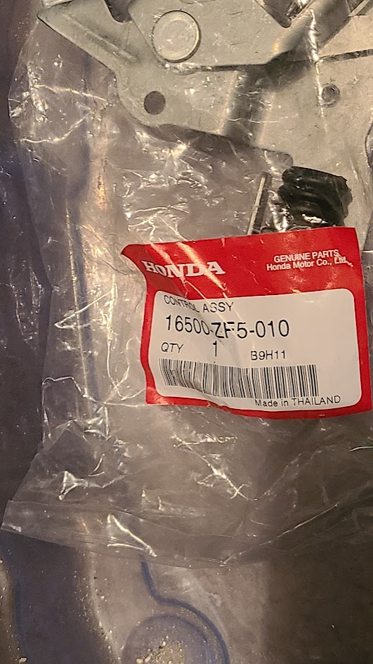 Honda Control Assembly 16500-ZF5-010