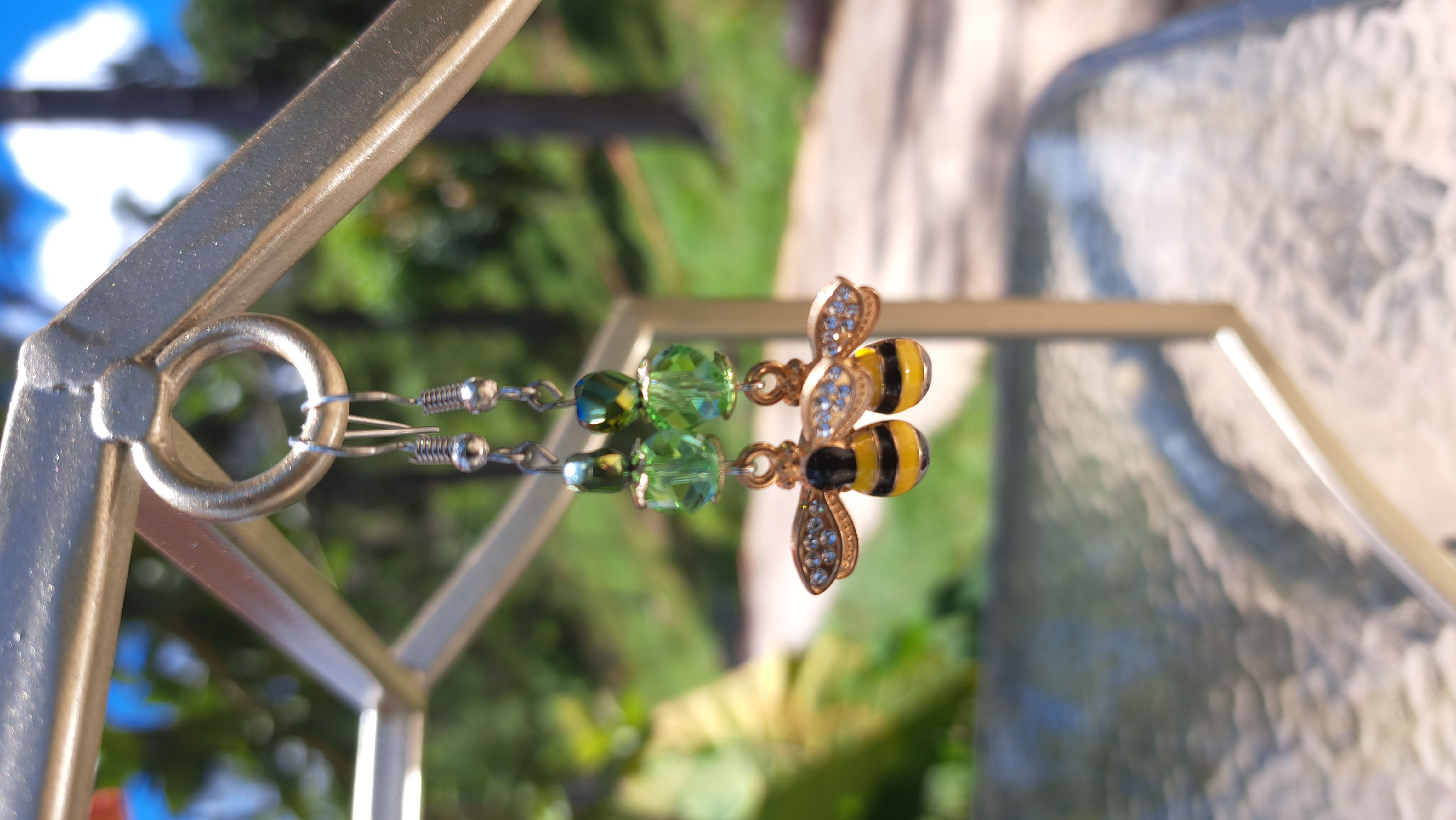 Bee and Flower Earrings