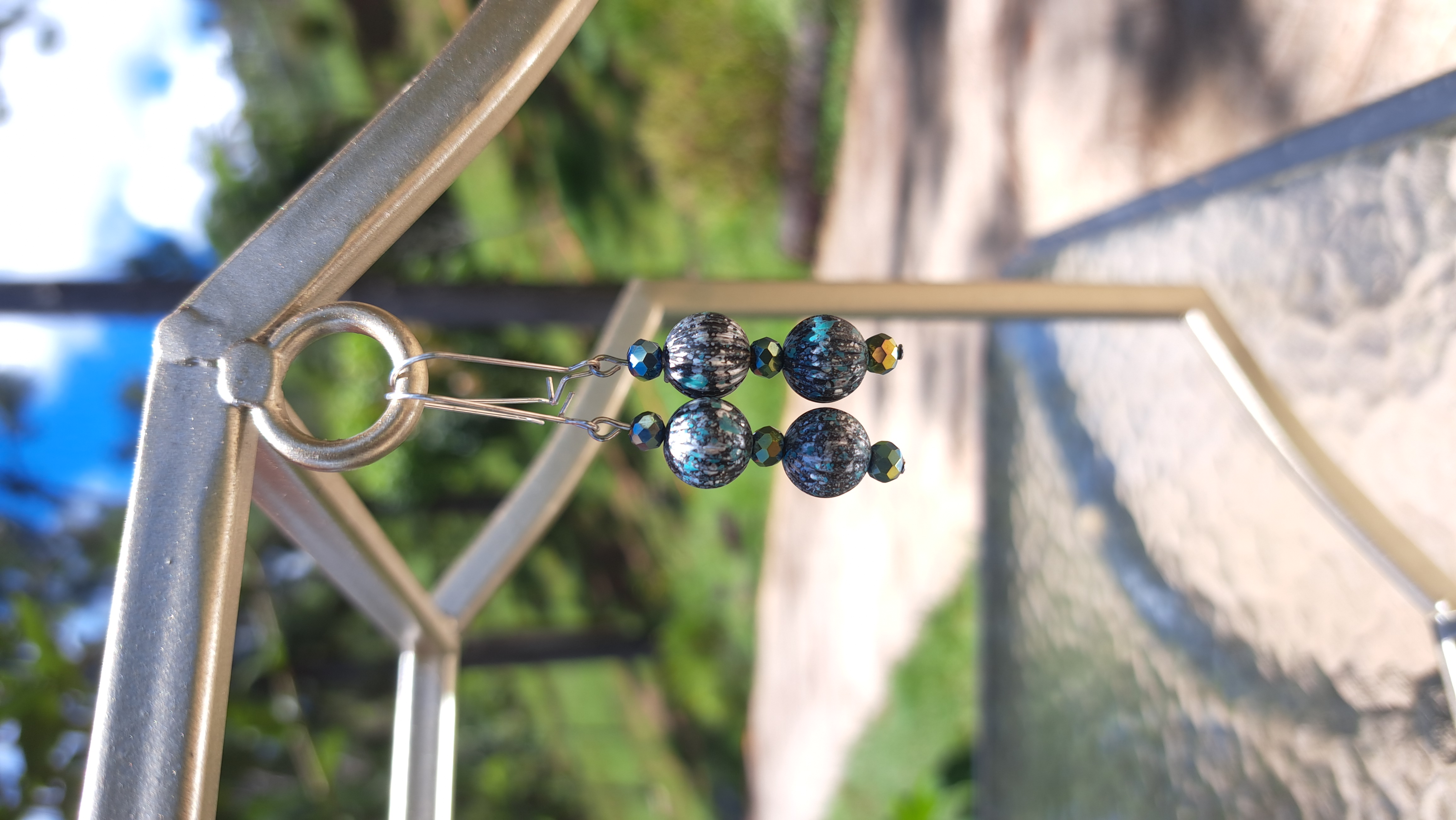 Elegant Beaded Dangling Earrings