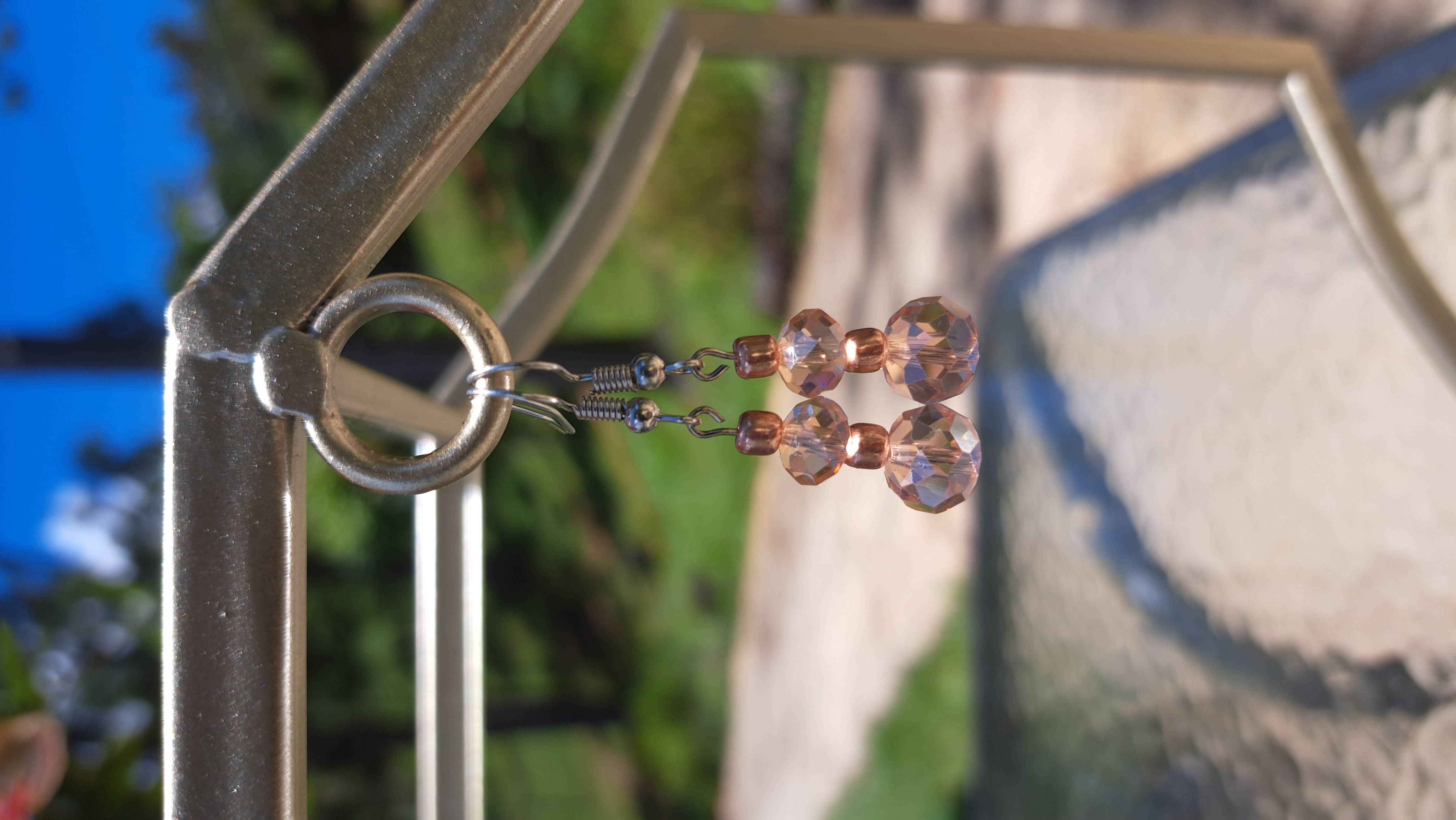 Pink Beaded Earrings