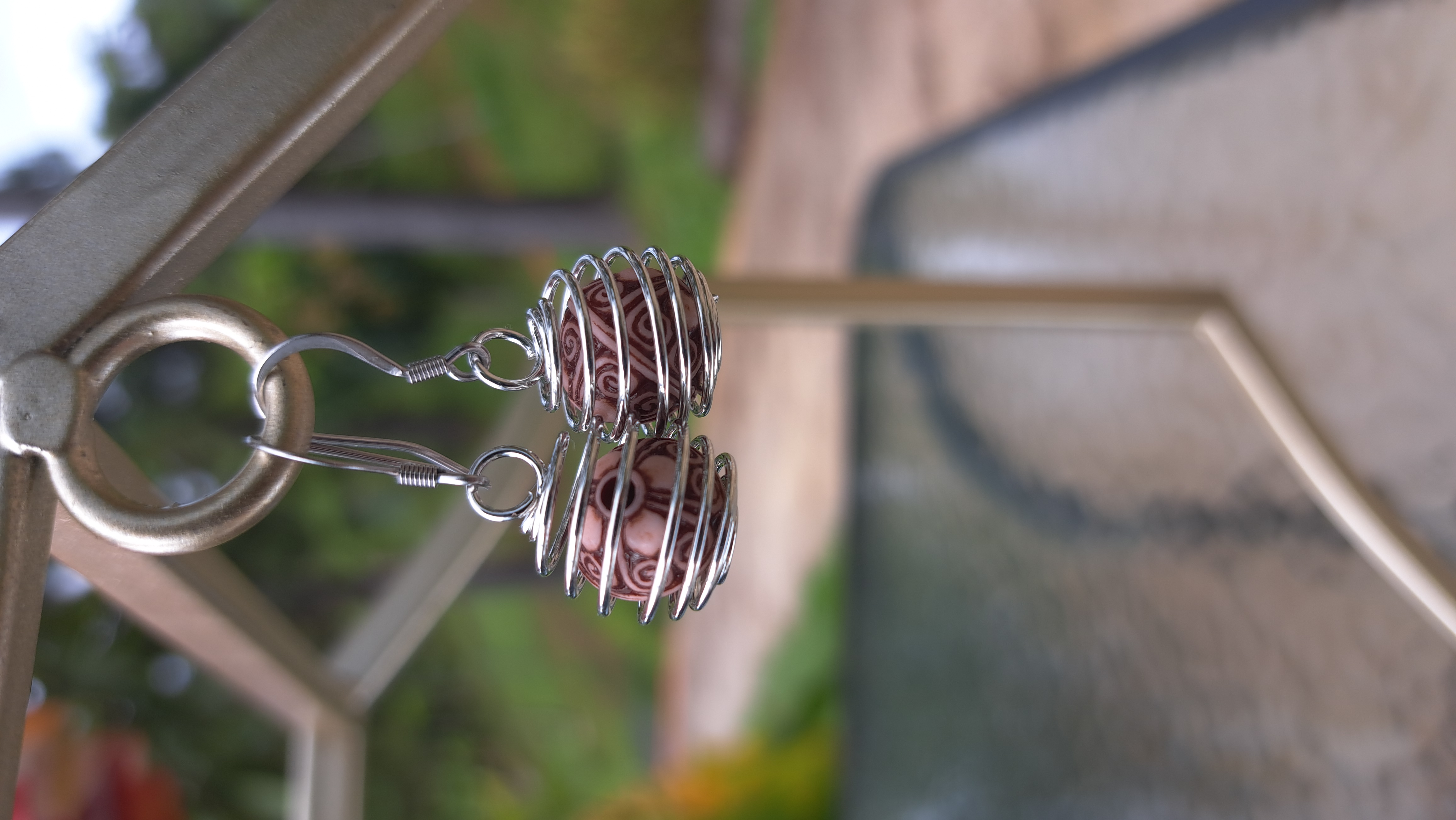 Handcrafted Wire-Wrapped Stone Earrings