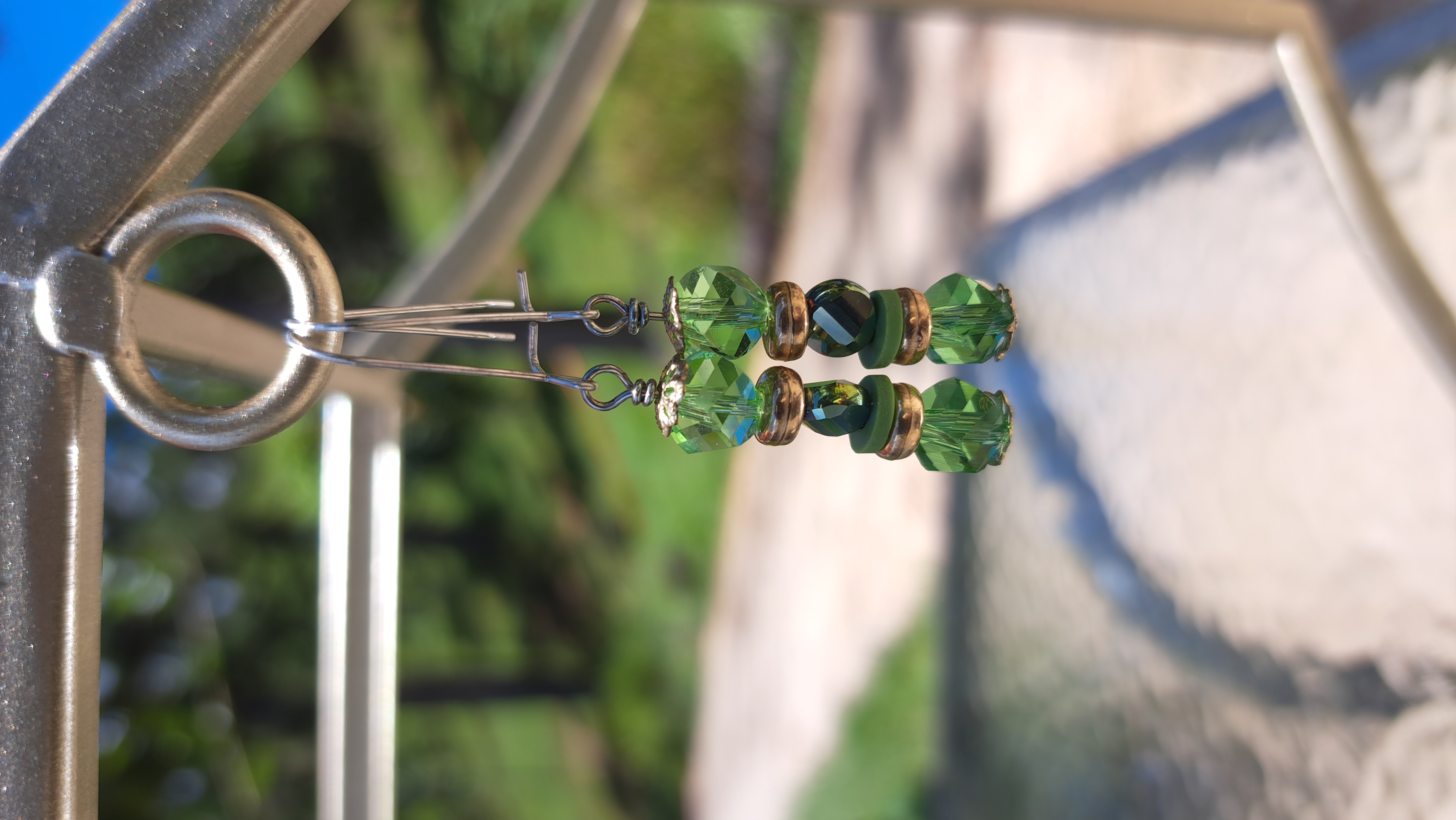 Green Gemstone Earrings