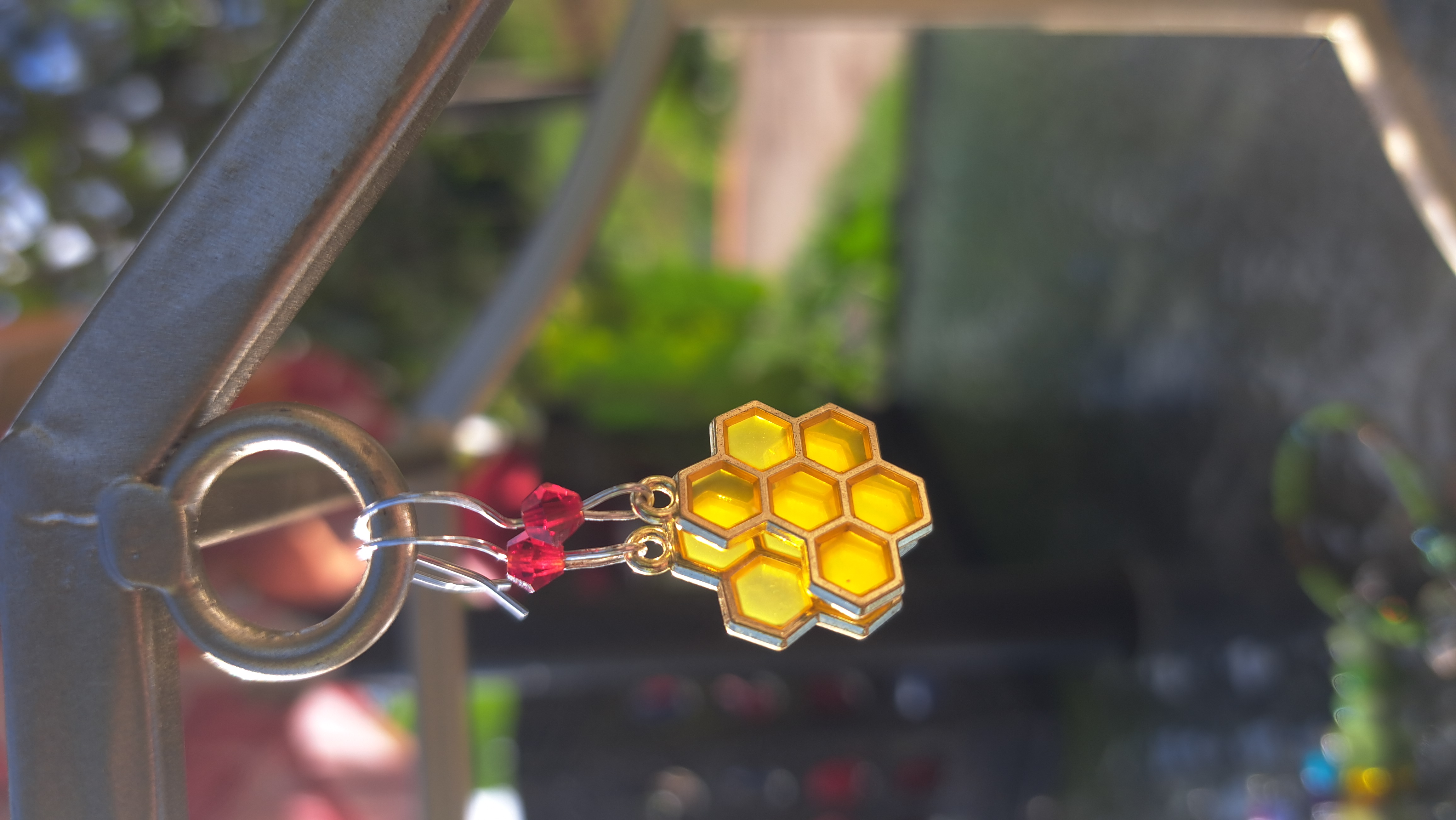 Honeycomb earrings