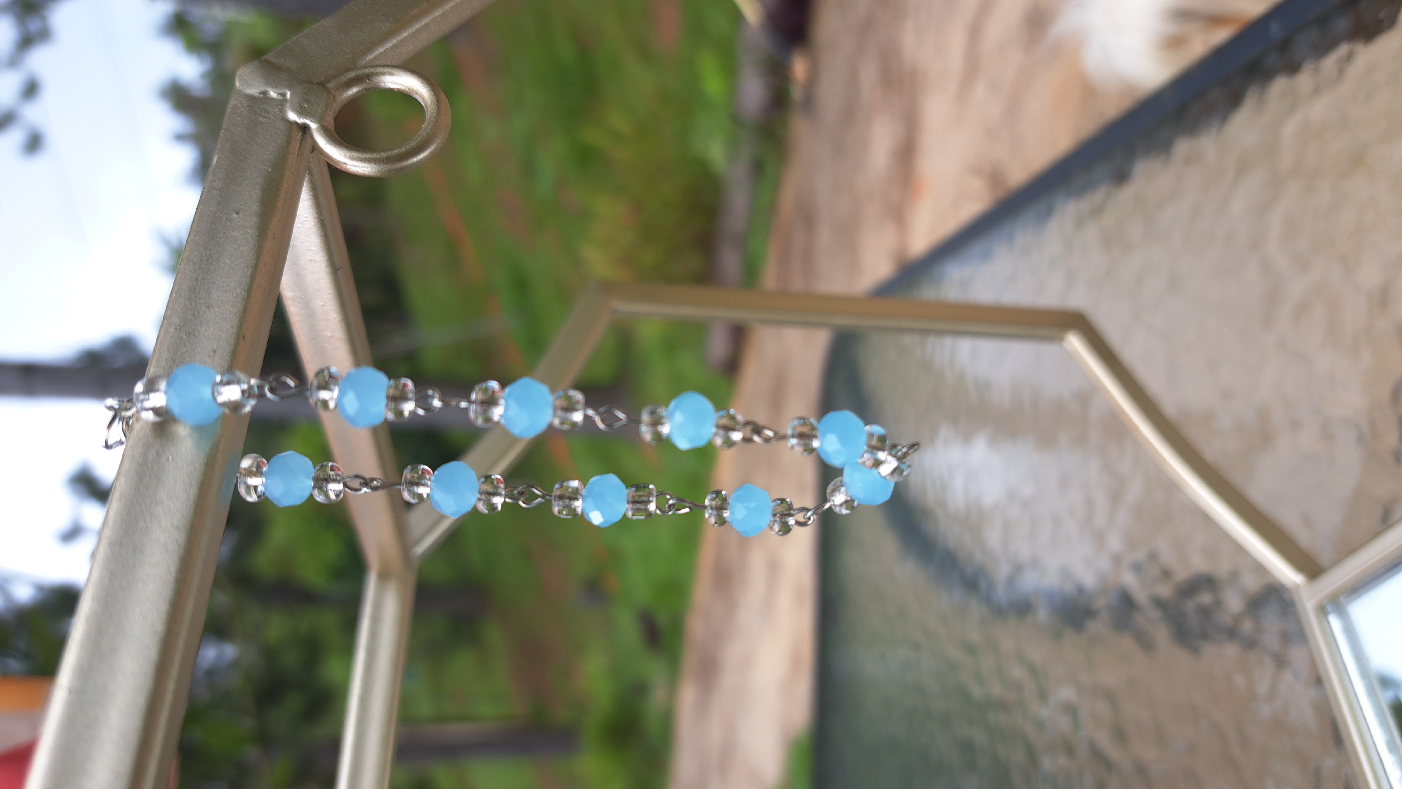 Simplistic Blue Beaded Bracelet