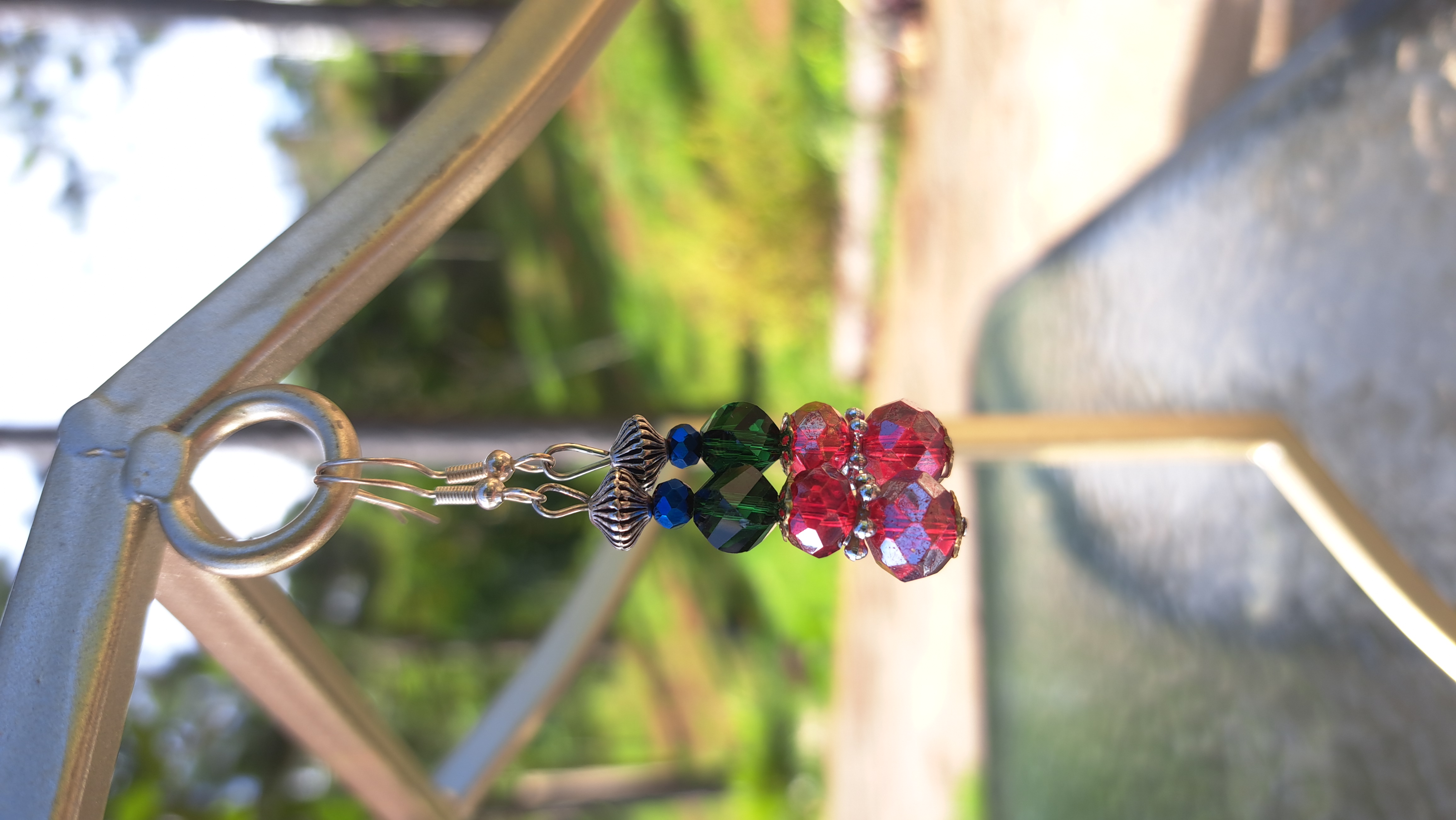 Beaded black and red Earrings