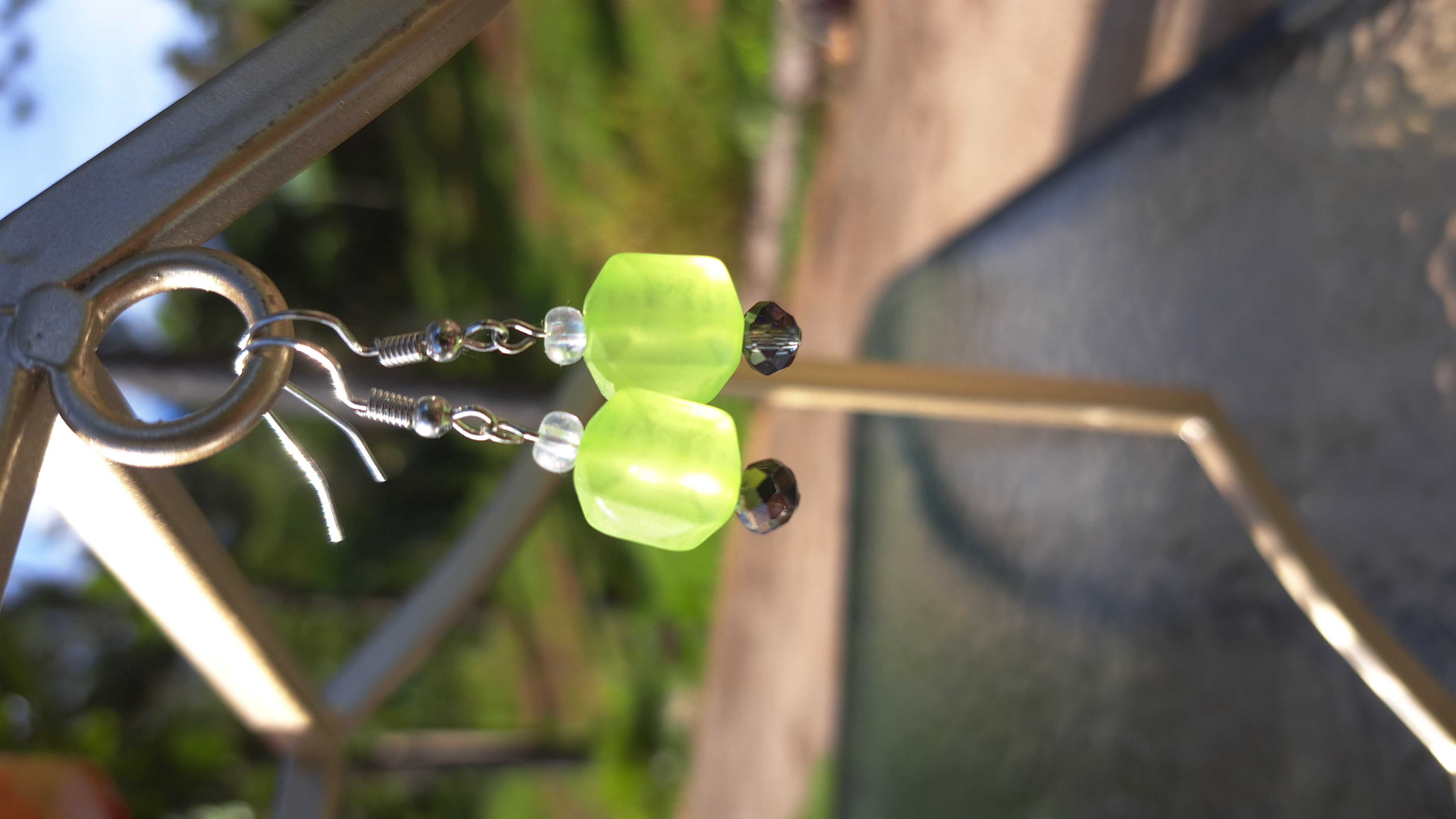Handcrafted Green Earrings