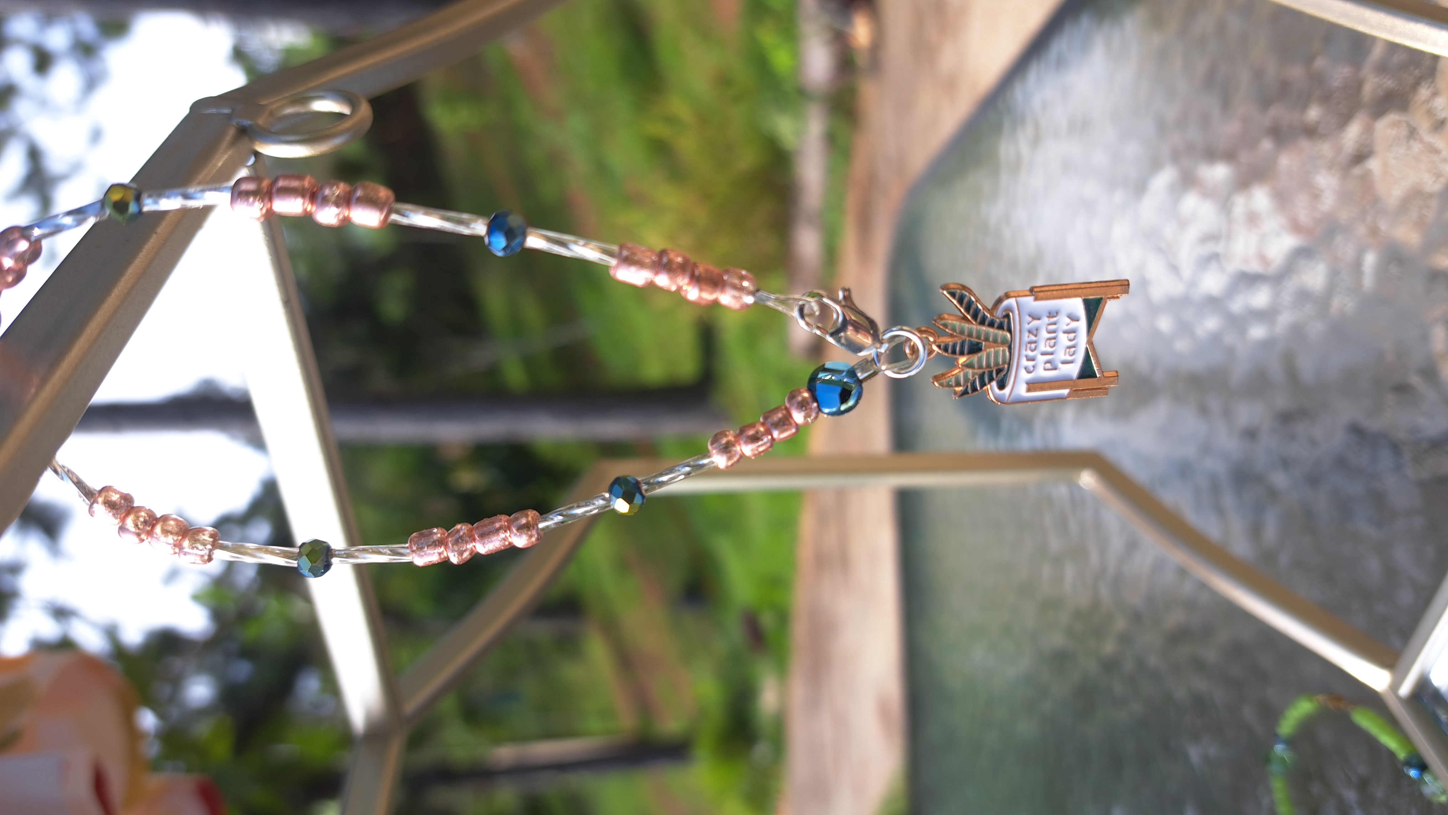 Beaded flower plant charm bracelets