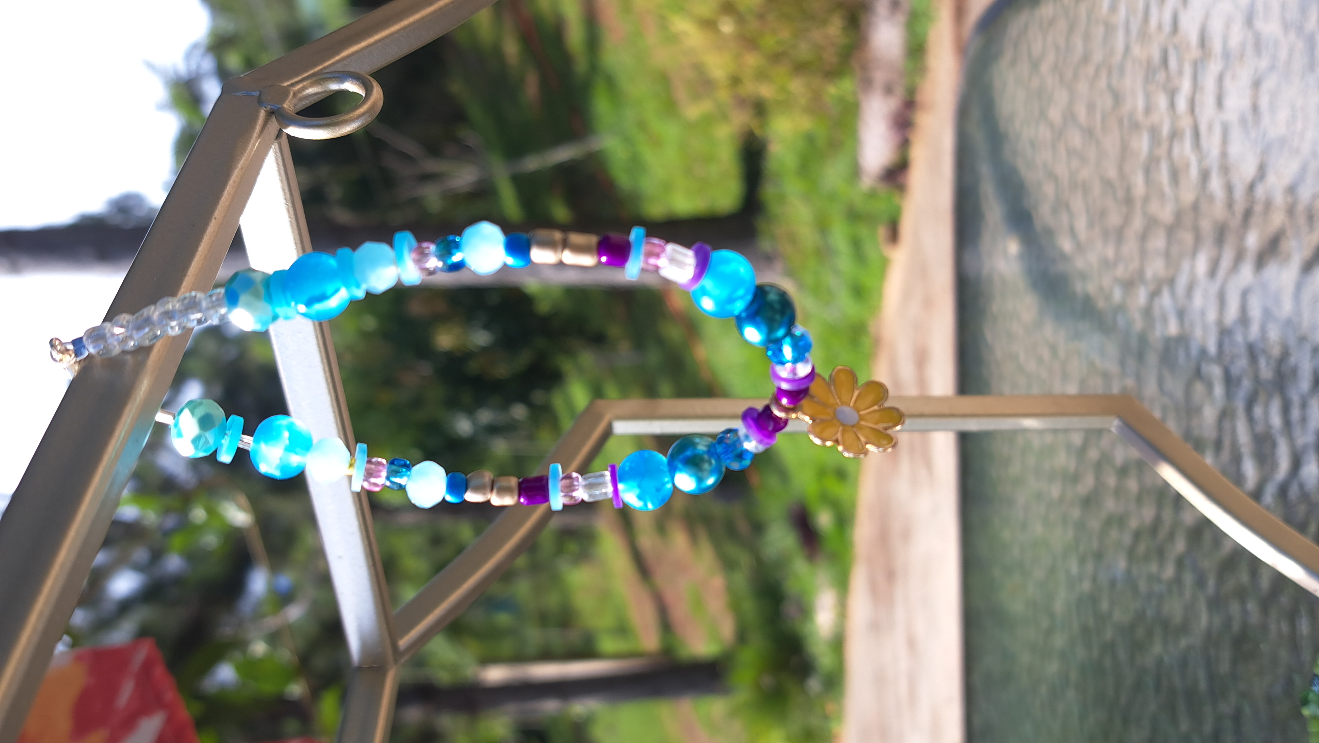 Handcrafted Beaded bracelet with charm