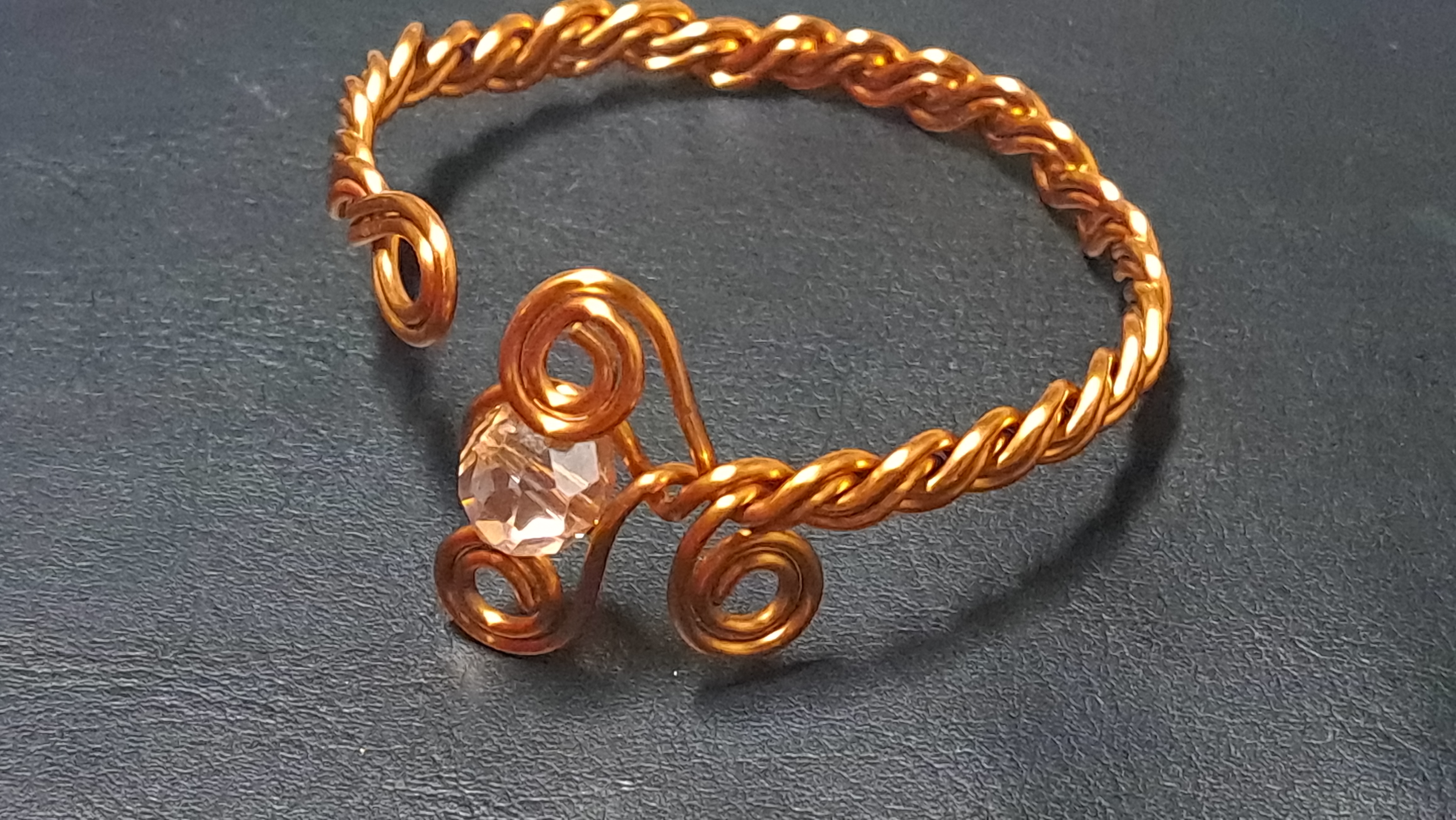Handmade minimalist Copper Braided Wire Bracelet